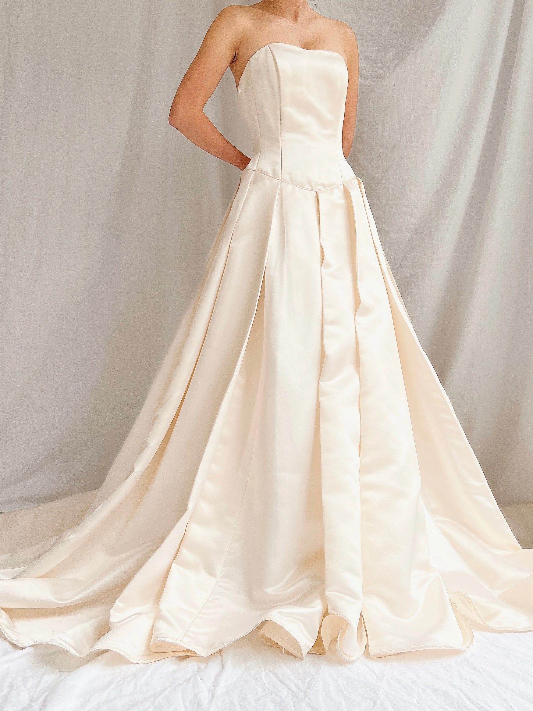 1990s Silk Charmeuse Corset Gown - S/4