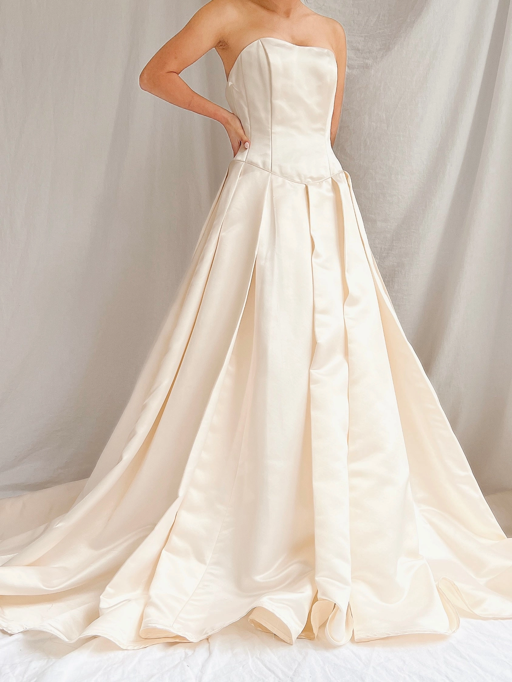 1990s Silk Charmeuse Corset Gown - S/4