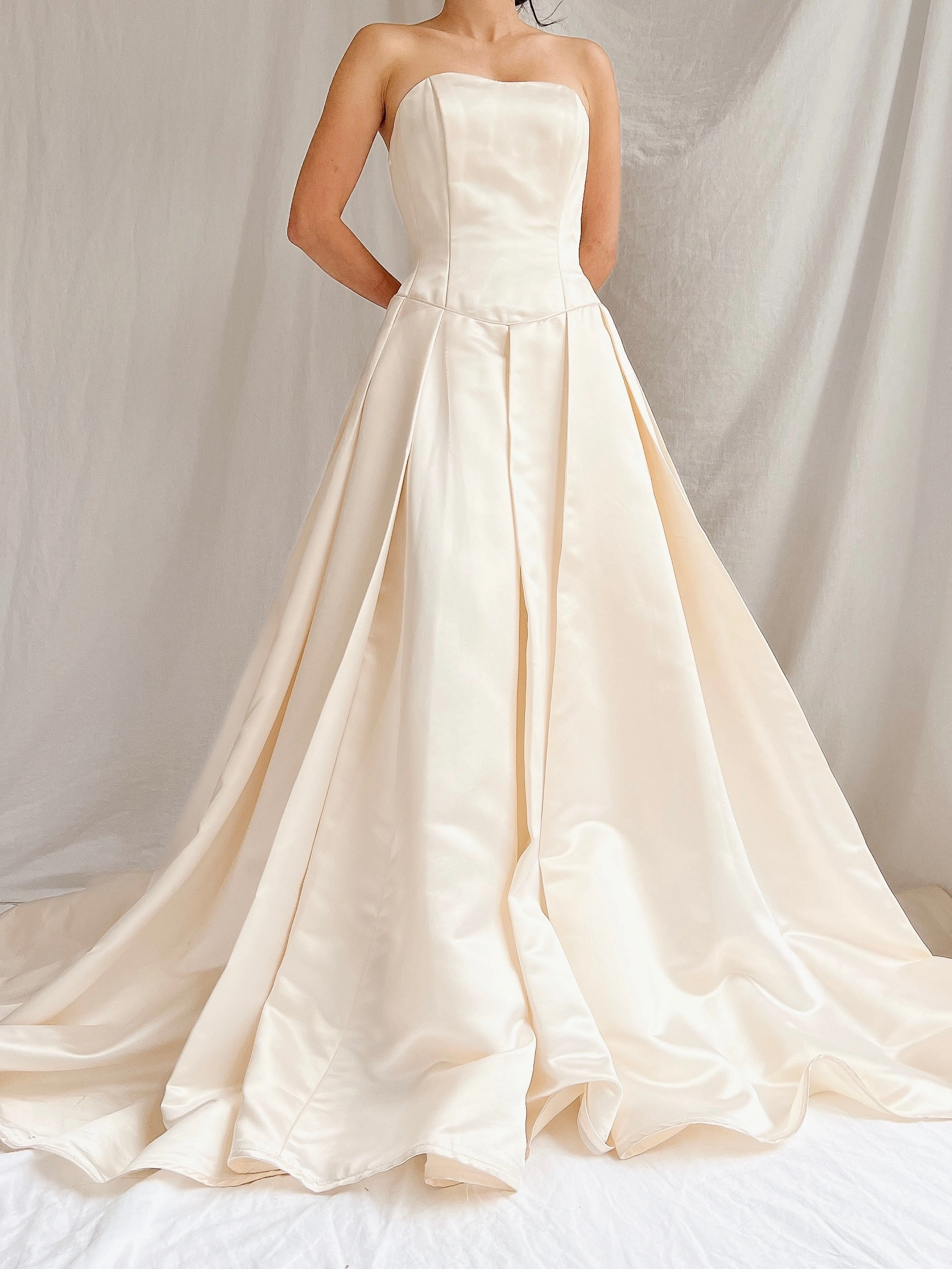 1990s Silk Charmeuse Corset Gown - S/4