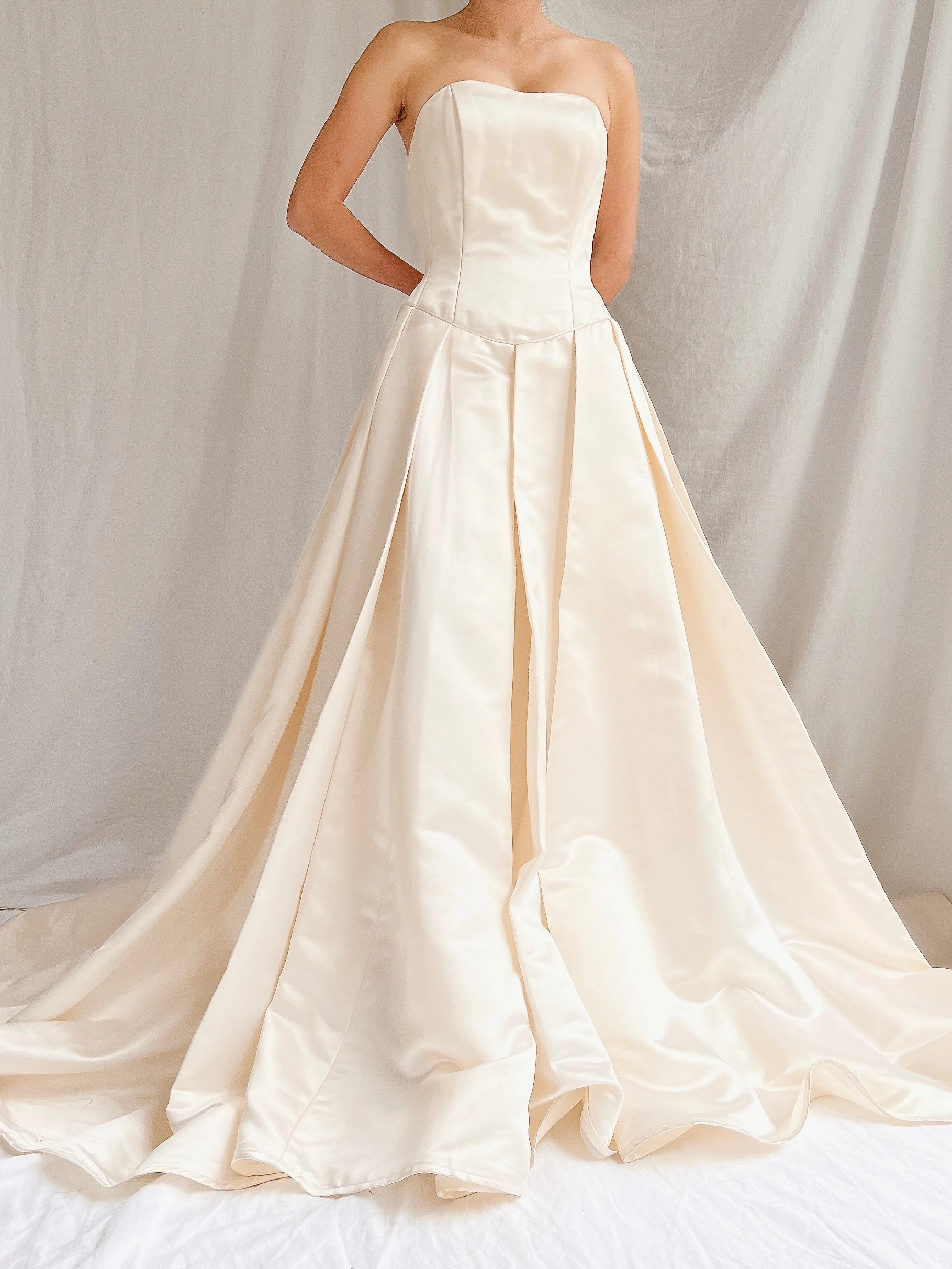 1990s Silk Charmeuse Corset Gown - S/4