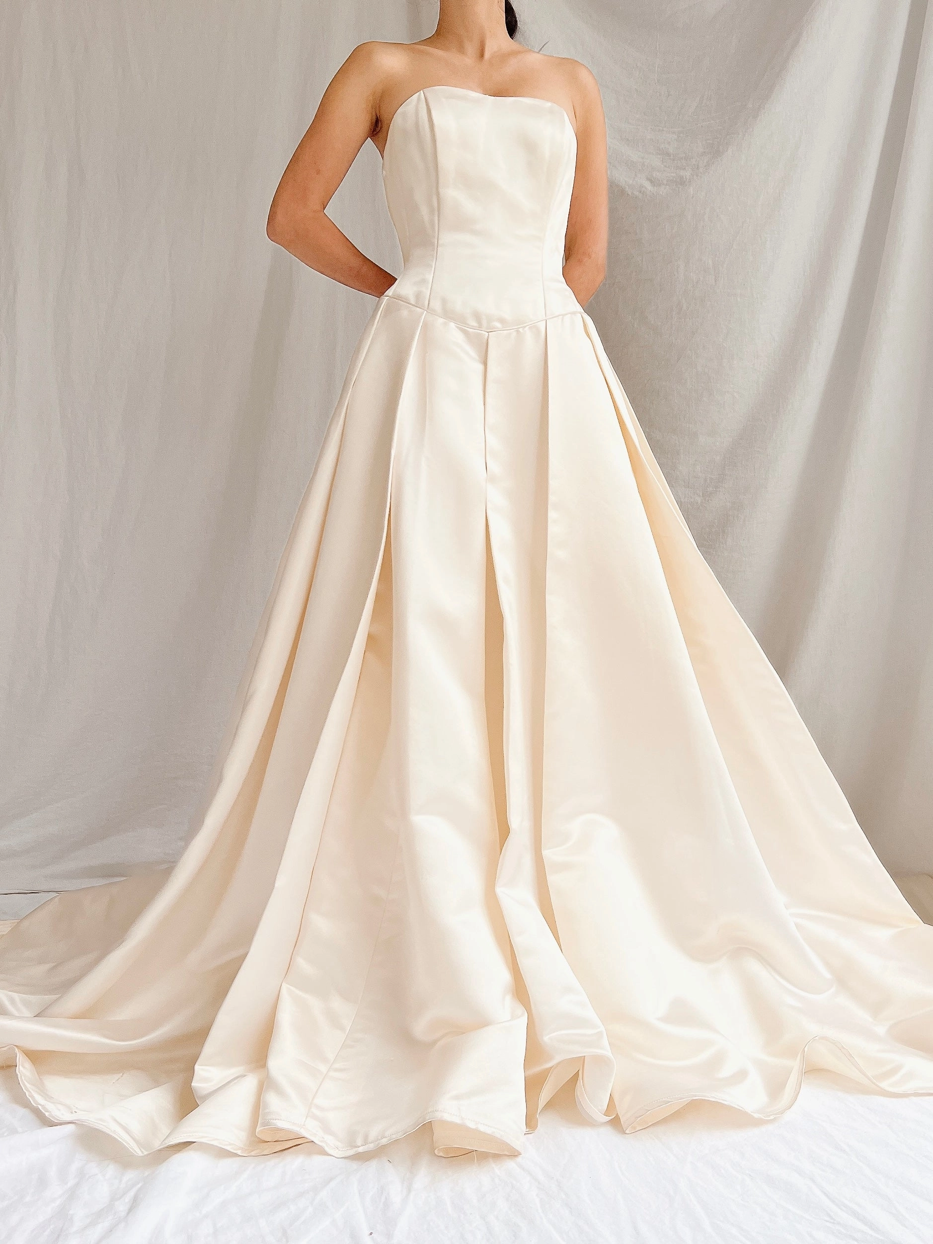 1990s Silk Charmeuse Corset Gown - S/4