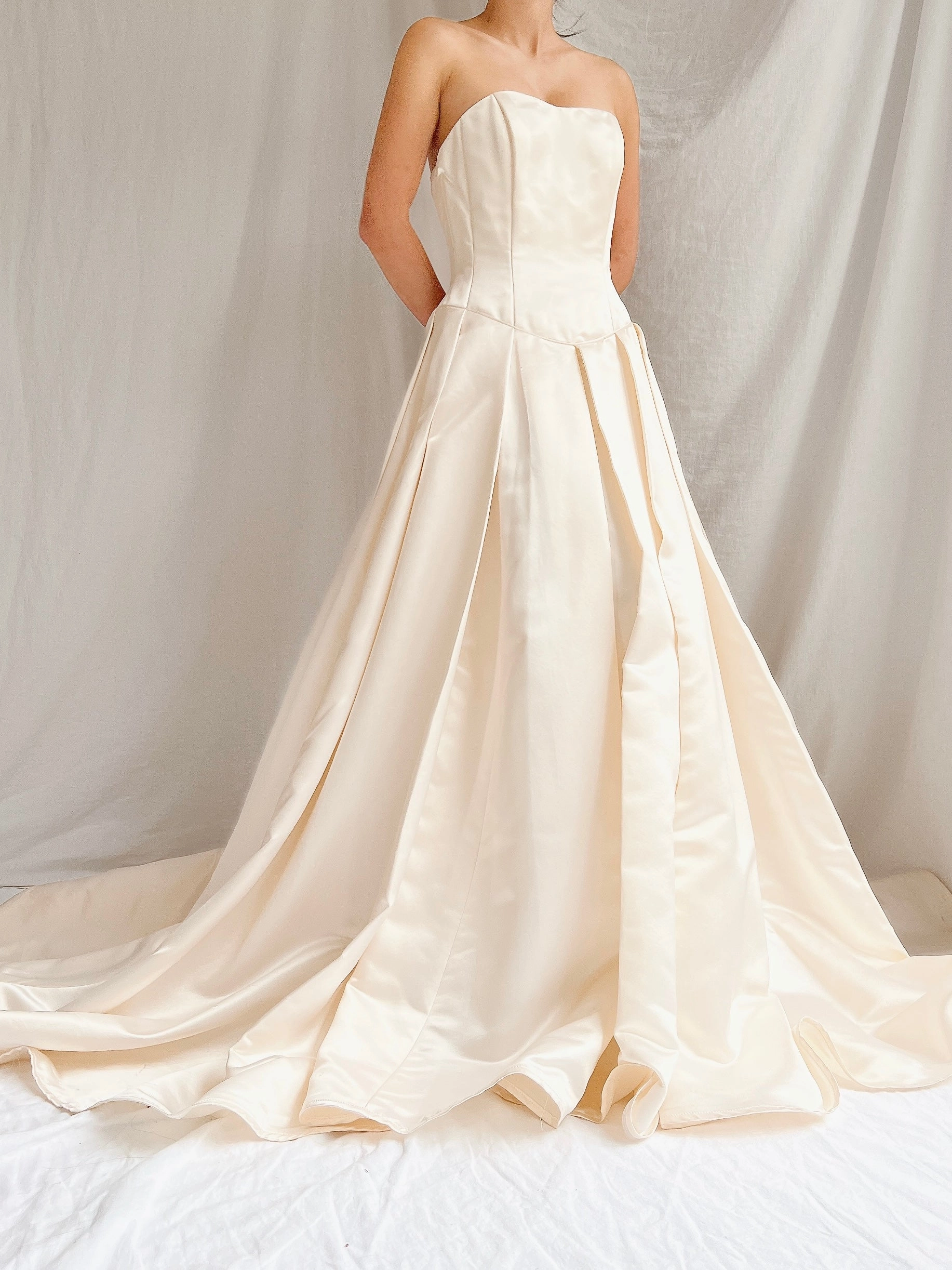 1990s Silk Charmeuse Corset Gown - S/4