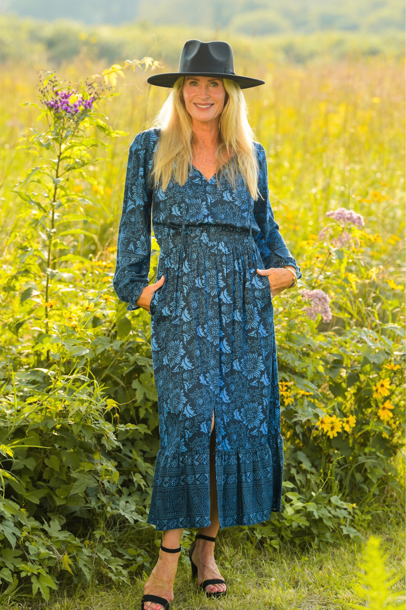 Alyssa Dress / Indigo Cabbage