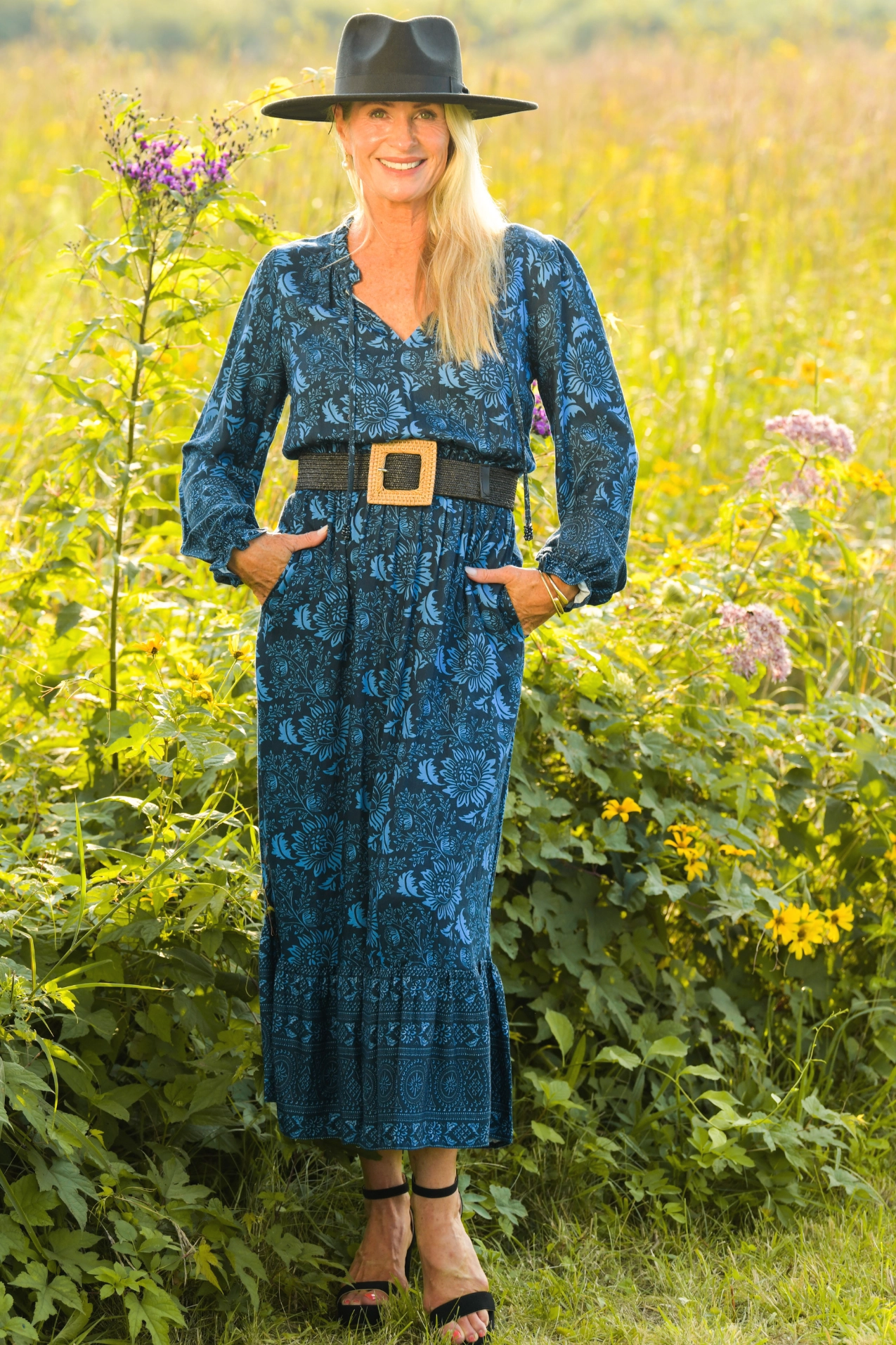 Alyssa Dress / Indigo Cabbage