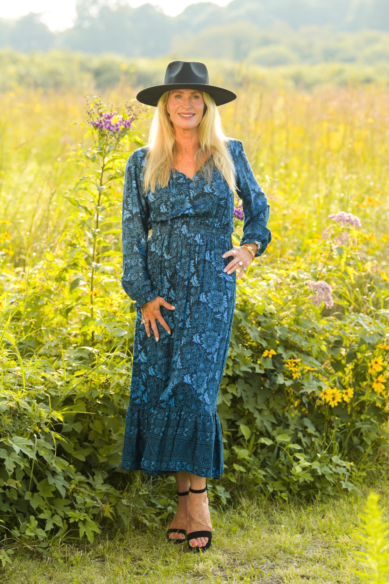 Alyssa Dress / Indigo Cabbage