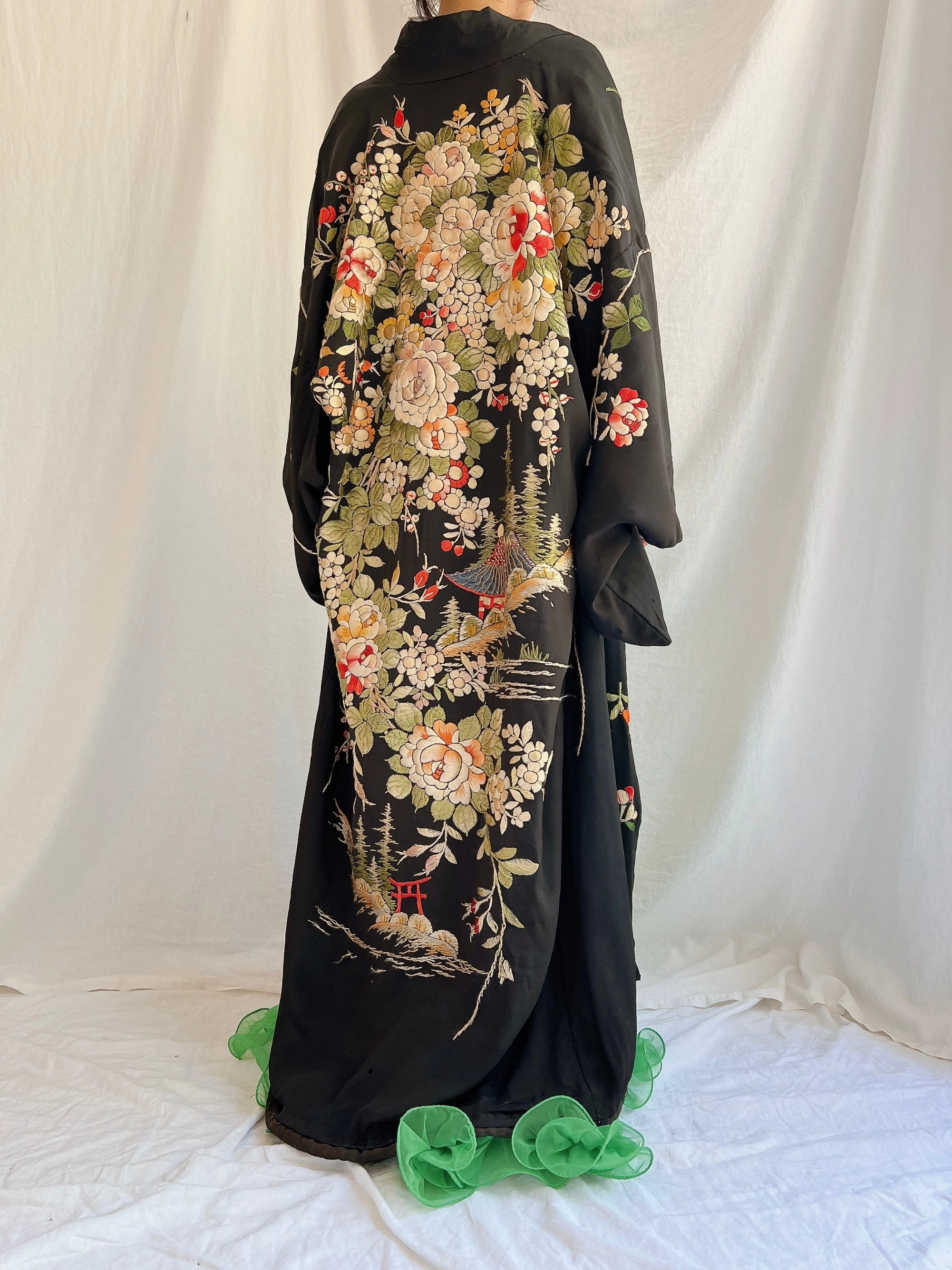 Antique Silk Embroidered Kimono