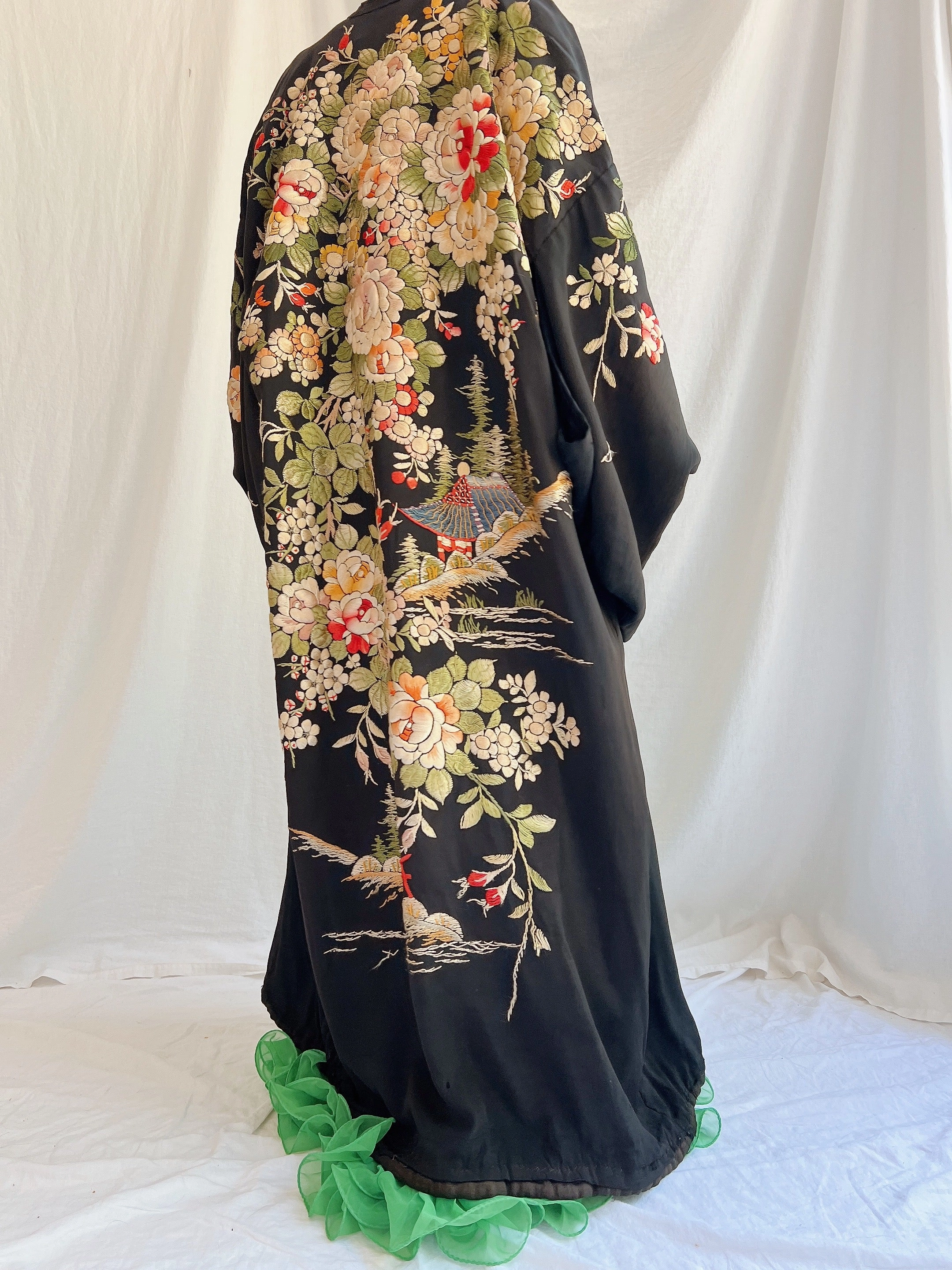 Antique Silk Embroidered Kimono
