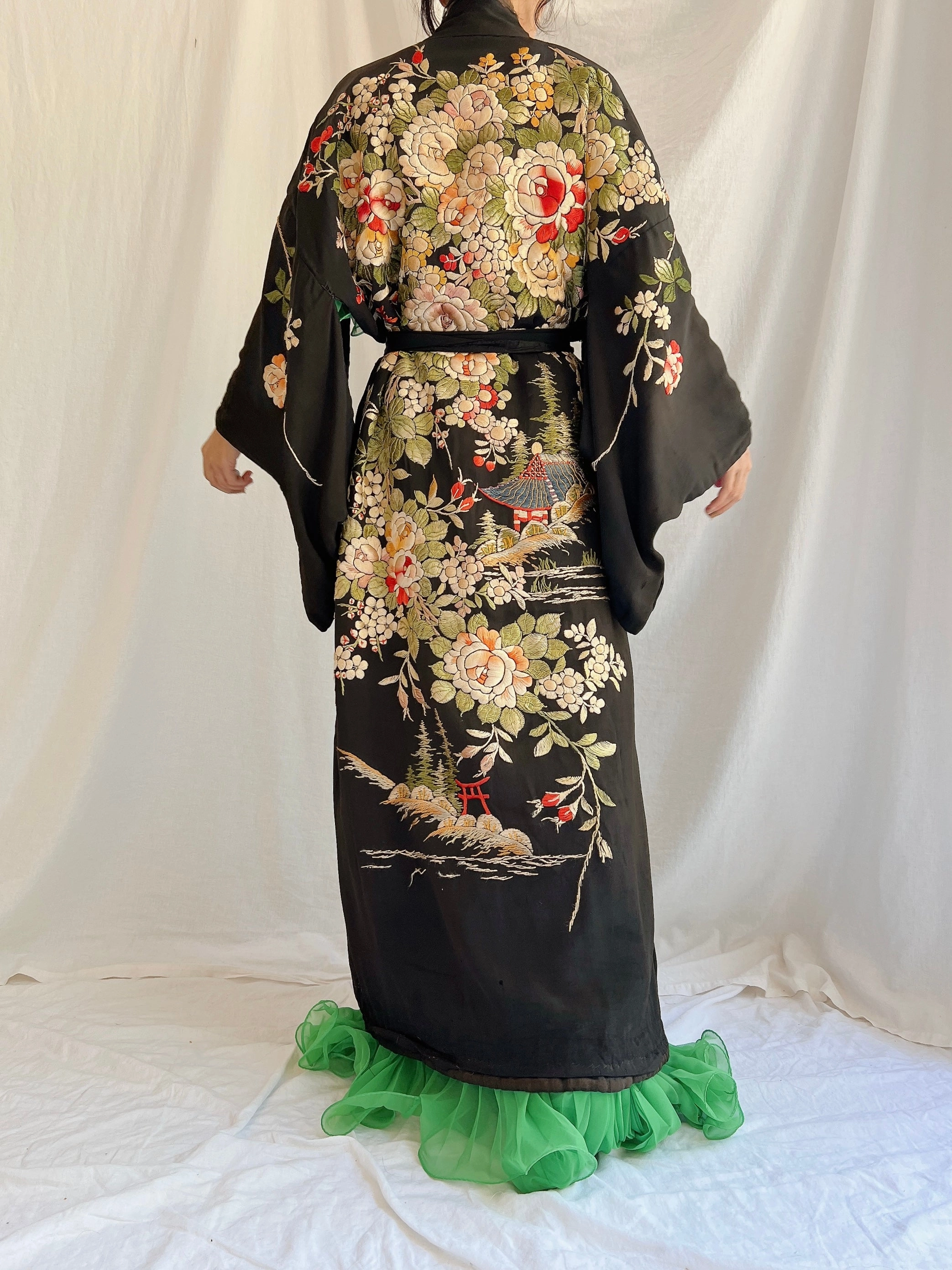 Antique Silk Embroidered Kimono