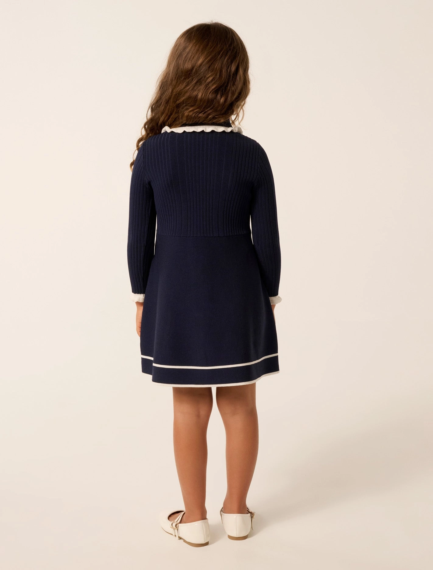 Aubrey Girls Collared Knit Dress