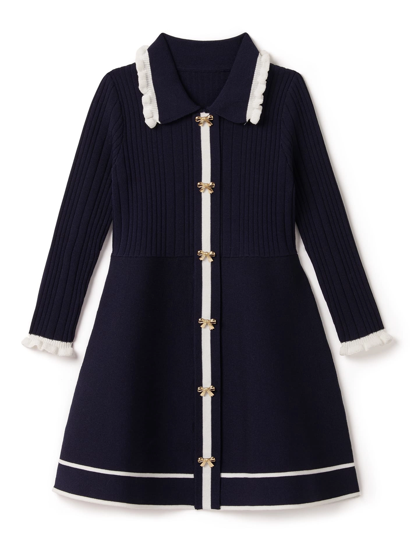 Aubrey Girls Collared Knit Dress