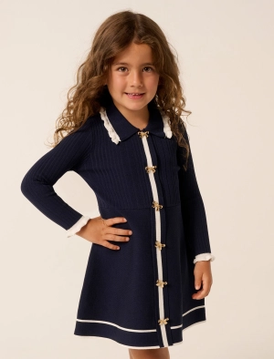 Aubrey Girls Collared Knit Dress