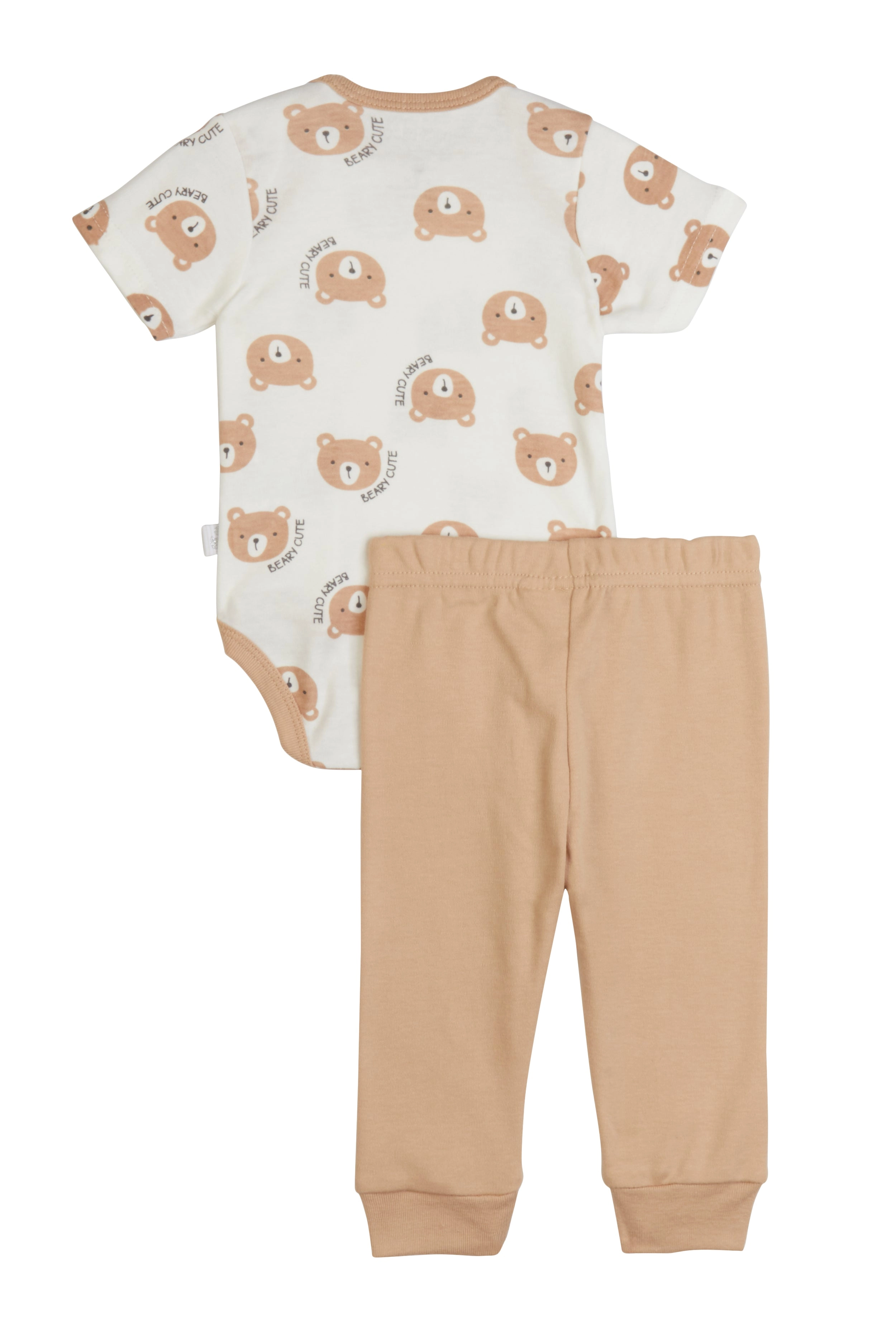 Baby Boys 0-9M Beary Cute Bodysuit and Joggers with Hat Gift Set