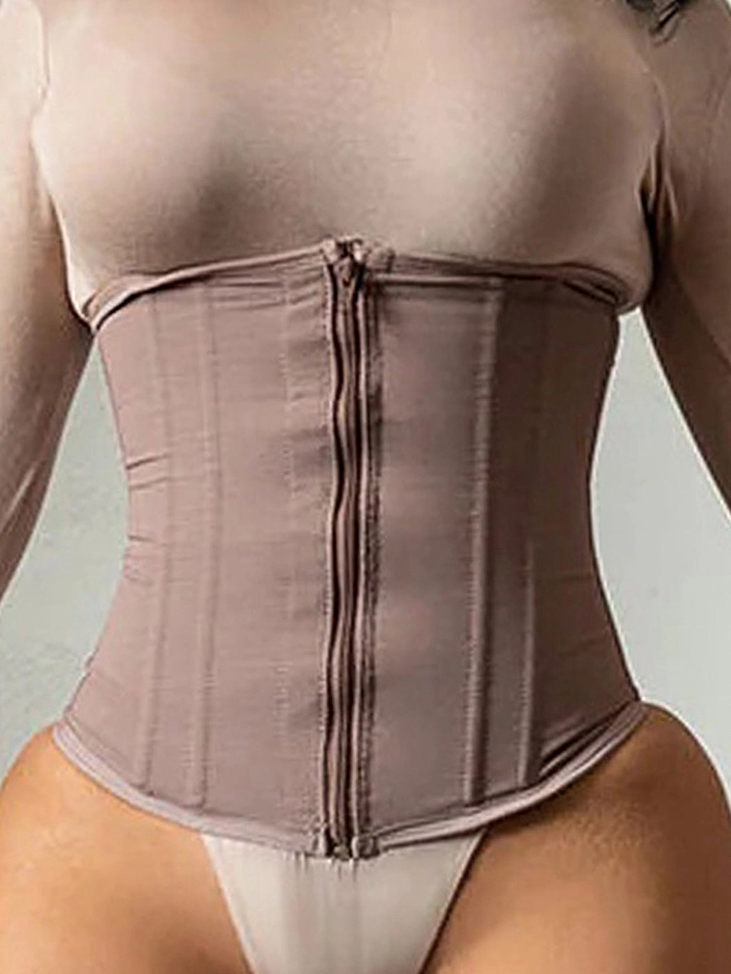 Boned Zipper Closure Tummy Control Waist Trainer