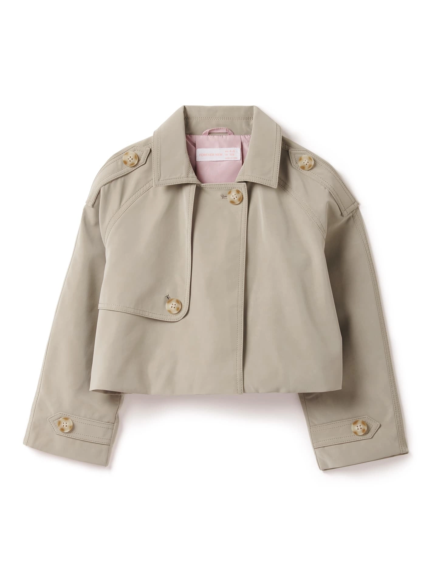 Brielle Girls Cropped Trench Coat
