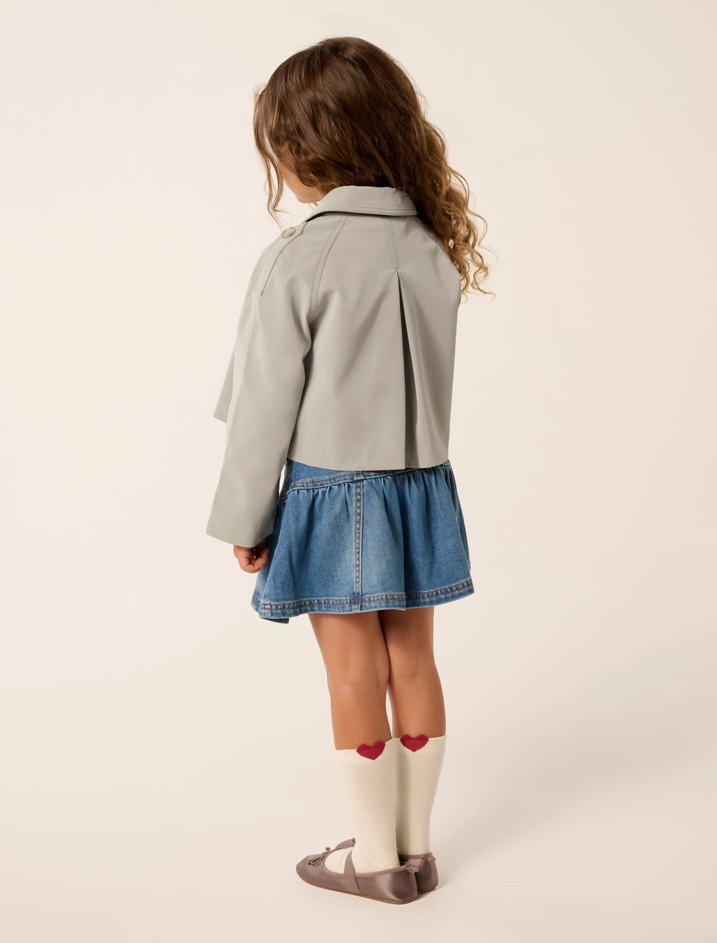 Brielle Girls Cropped Trench Coat