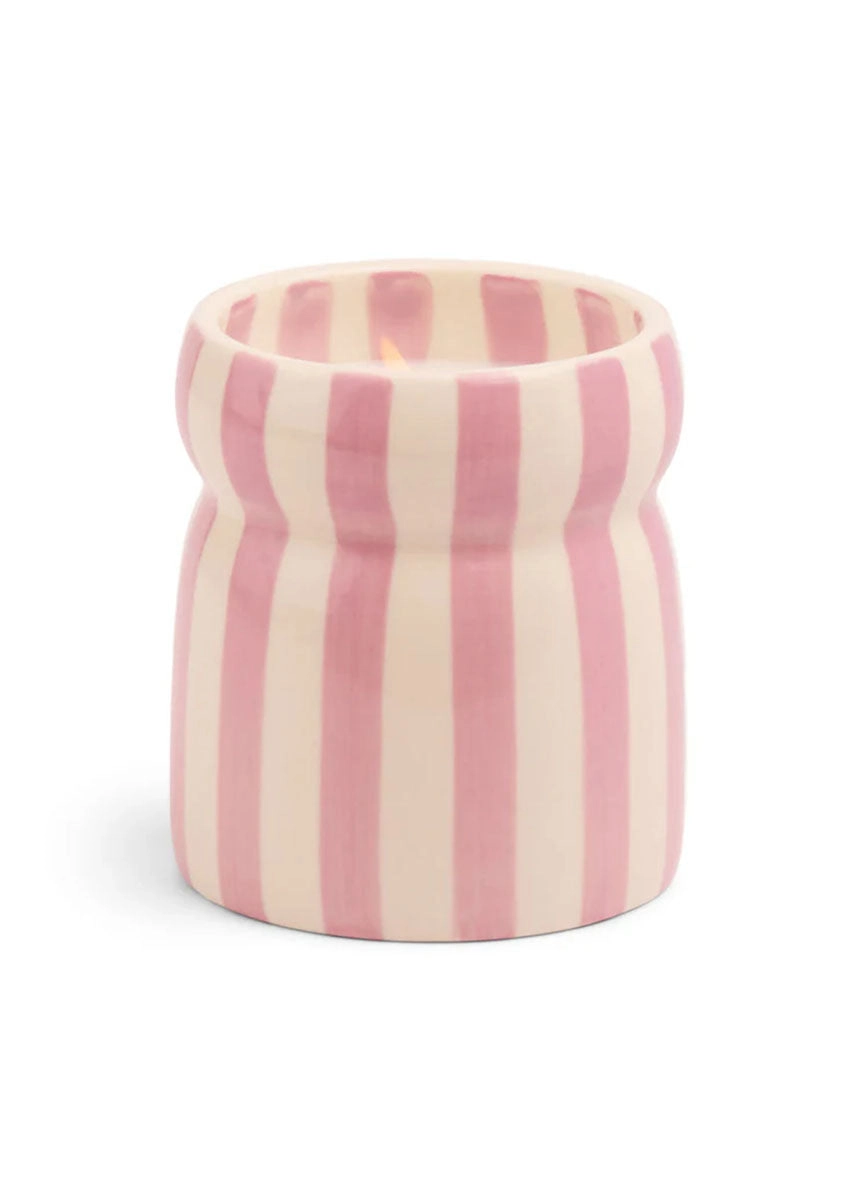 Cabana Lavender Striped Candle - Grecian Sand - 6.5oz