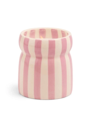 Cabana Lavender Striped Candle - Grecian Sand - 6.5oz