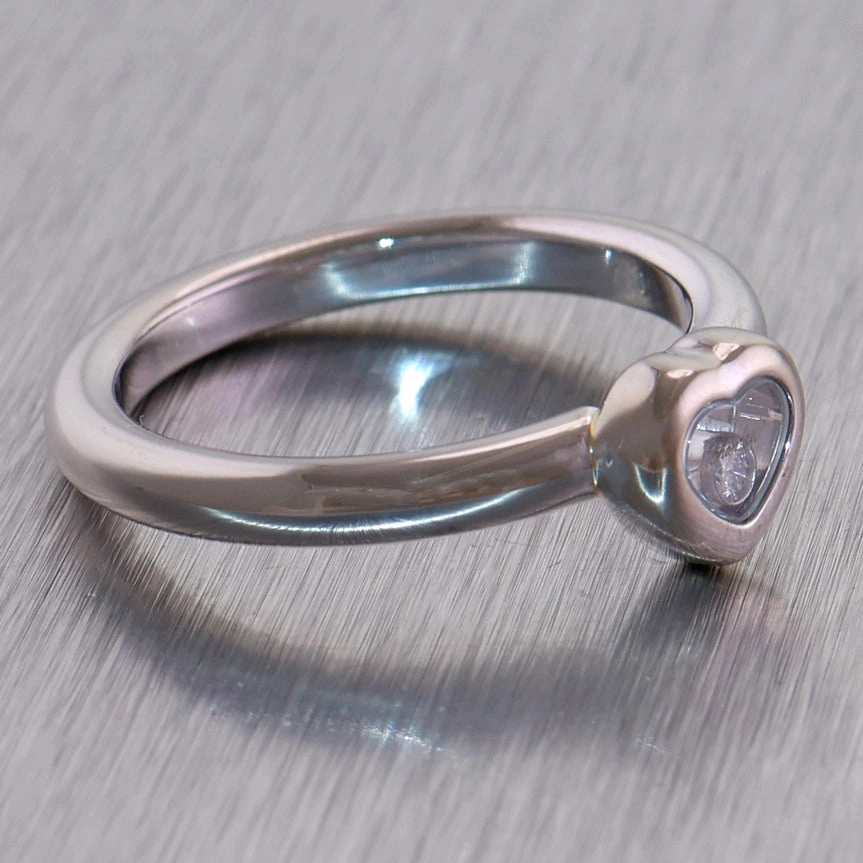 Chopard 18k White Gold My Happy Hearts Diamond Ring