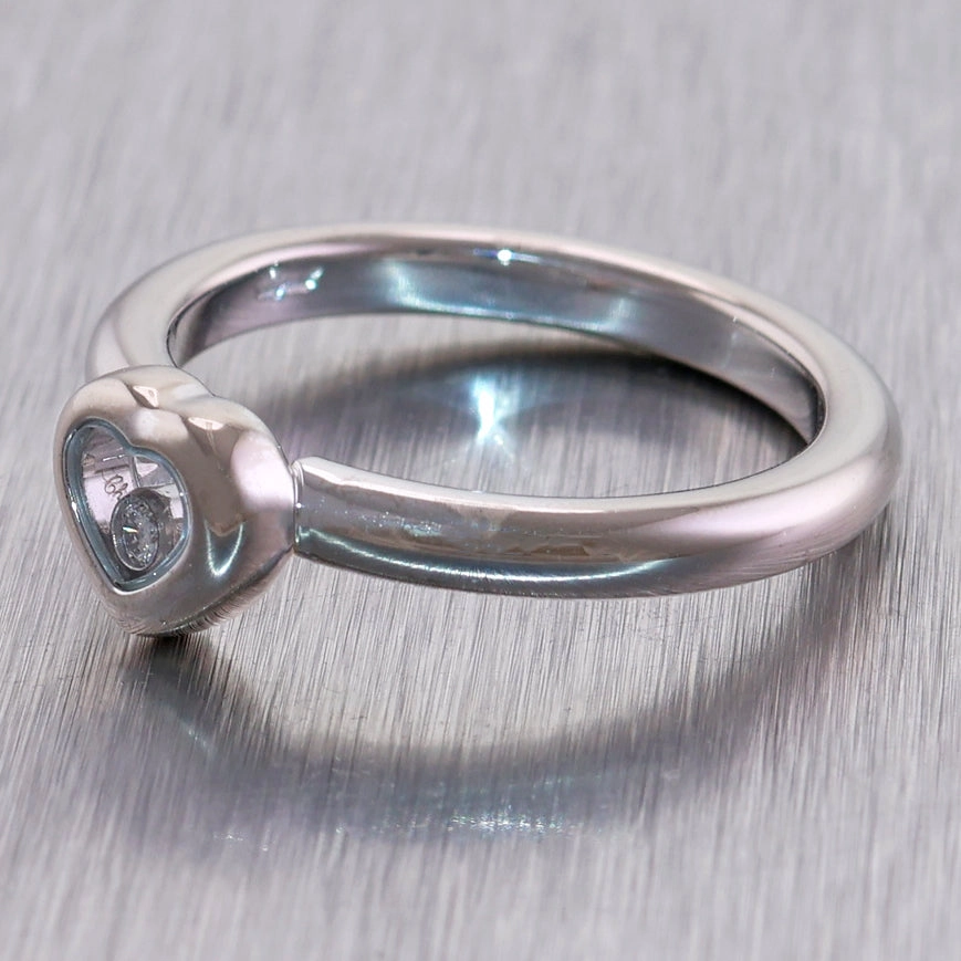 Chopard 18k White Gold My Happy Hearts Diamond Ring