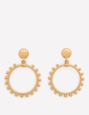 Circle Ring Earrings-Gold
