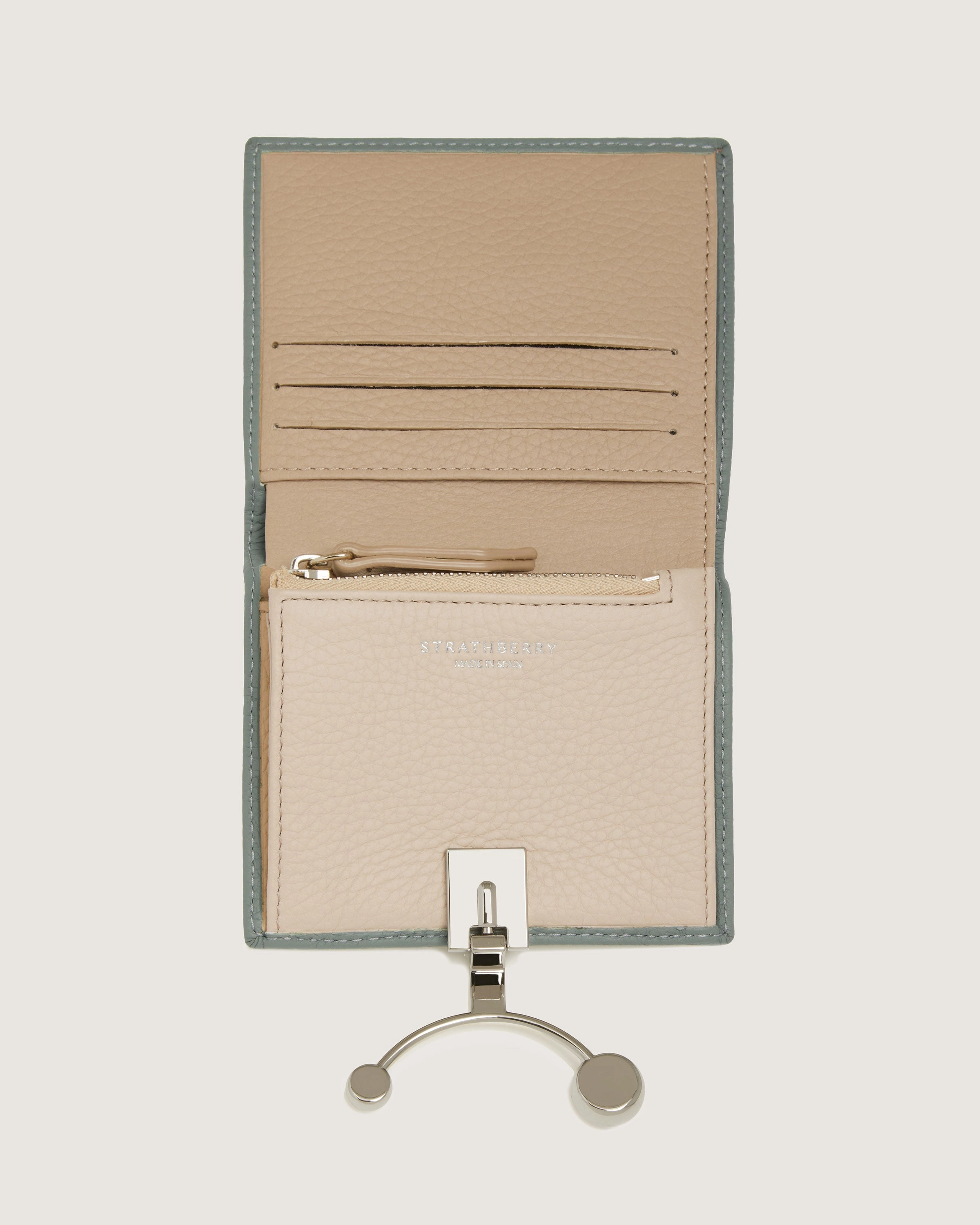 Crescent Wallet - Stone Blue/Mushroom/Oat Tri Colour