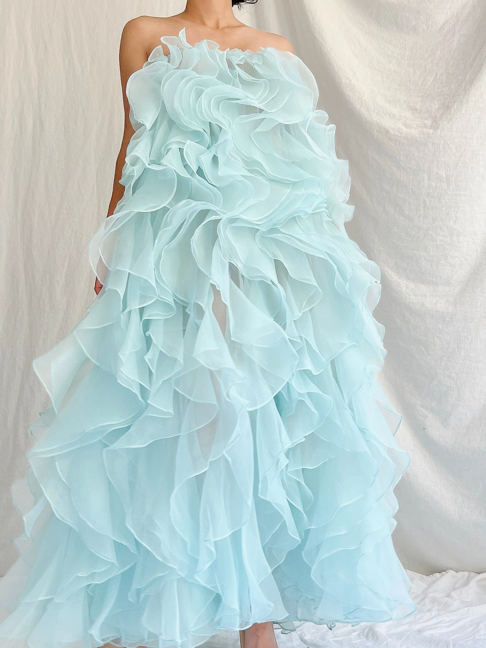 Cyan Ruffle Skirt/Dress - OSFM