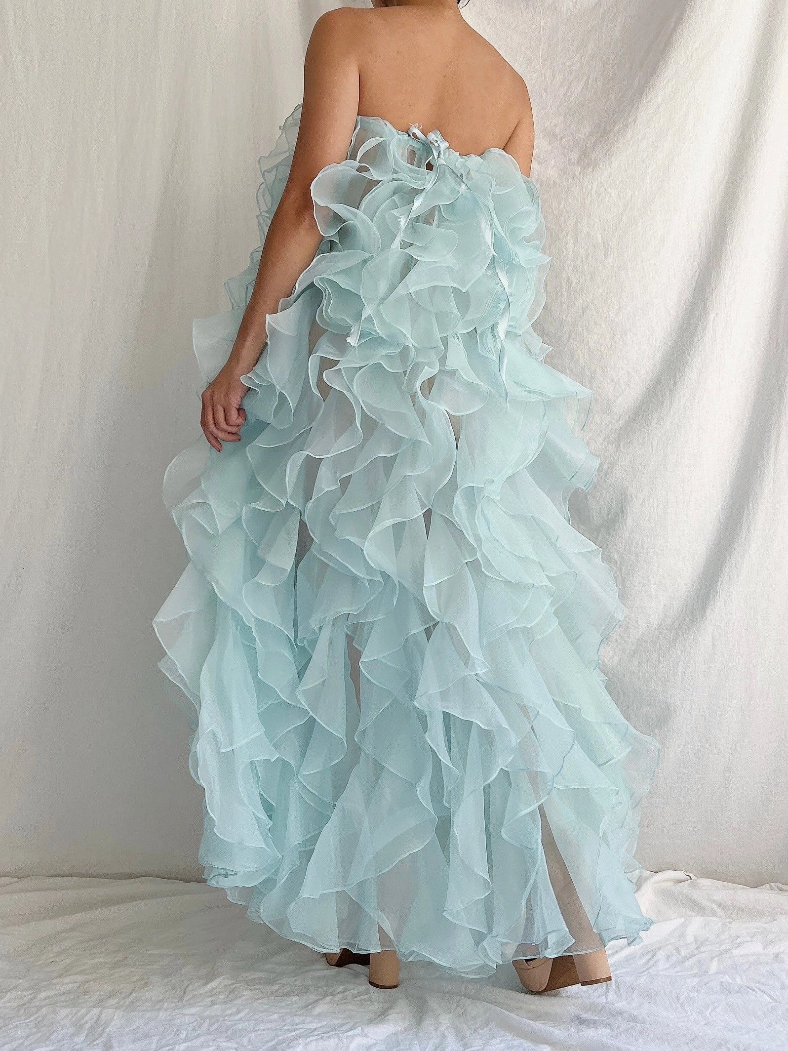 Cyan Ruffle Skirt/Dress - OSFM