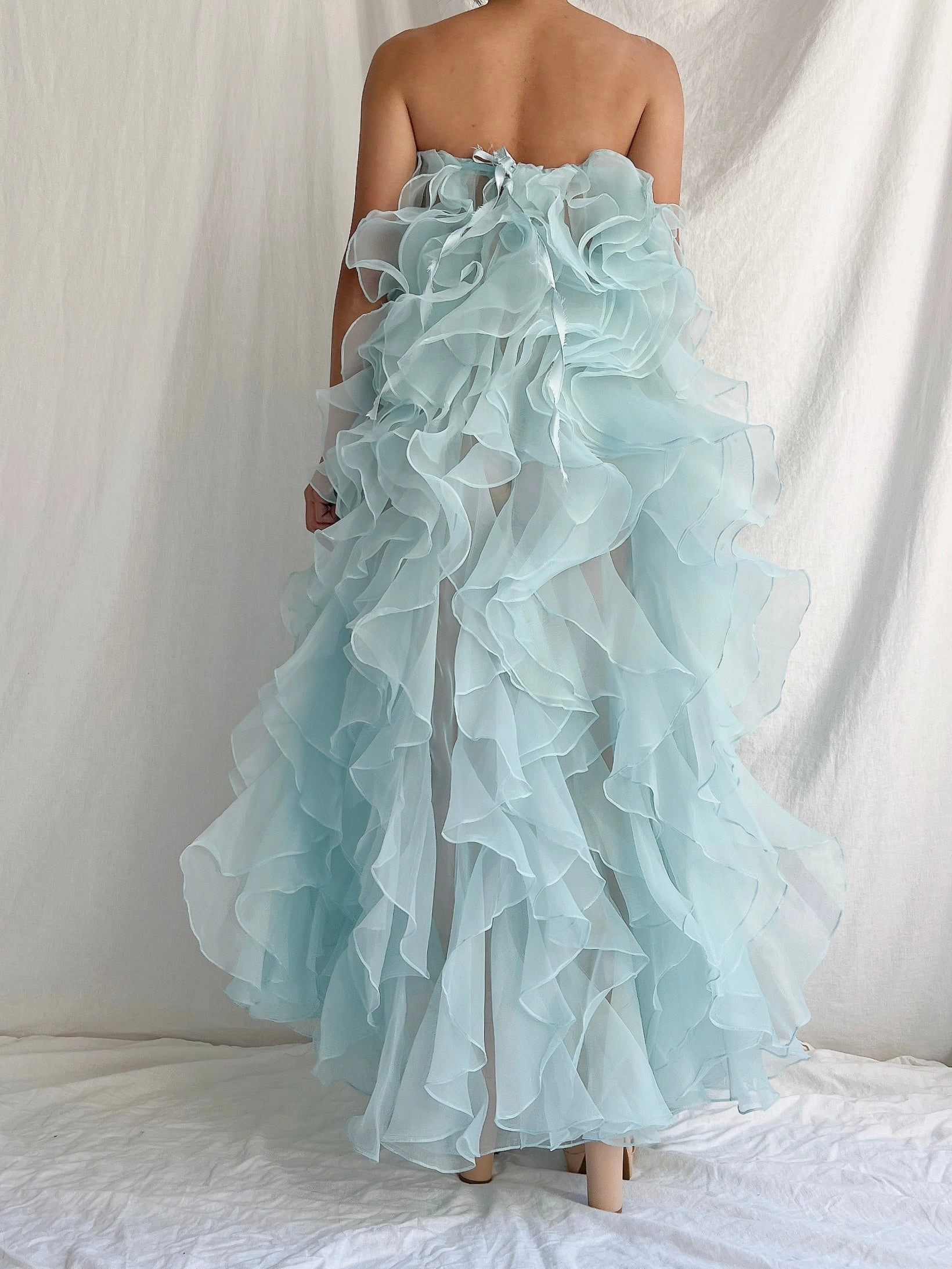 Cyan Ruffle Skirt/Dress - OSFM