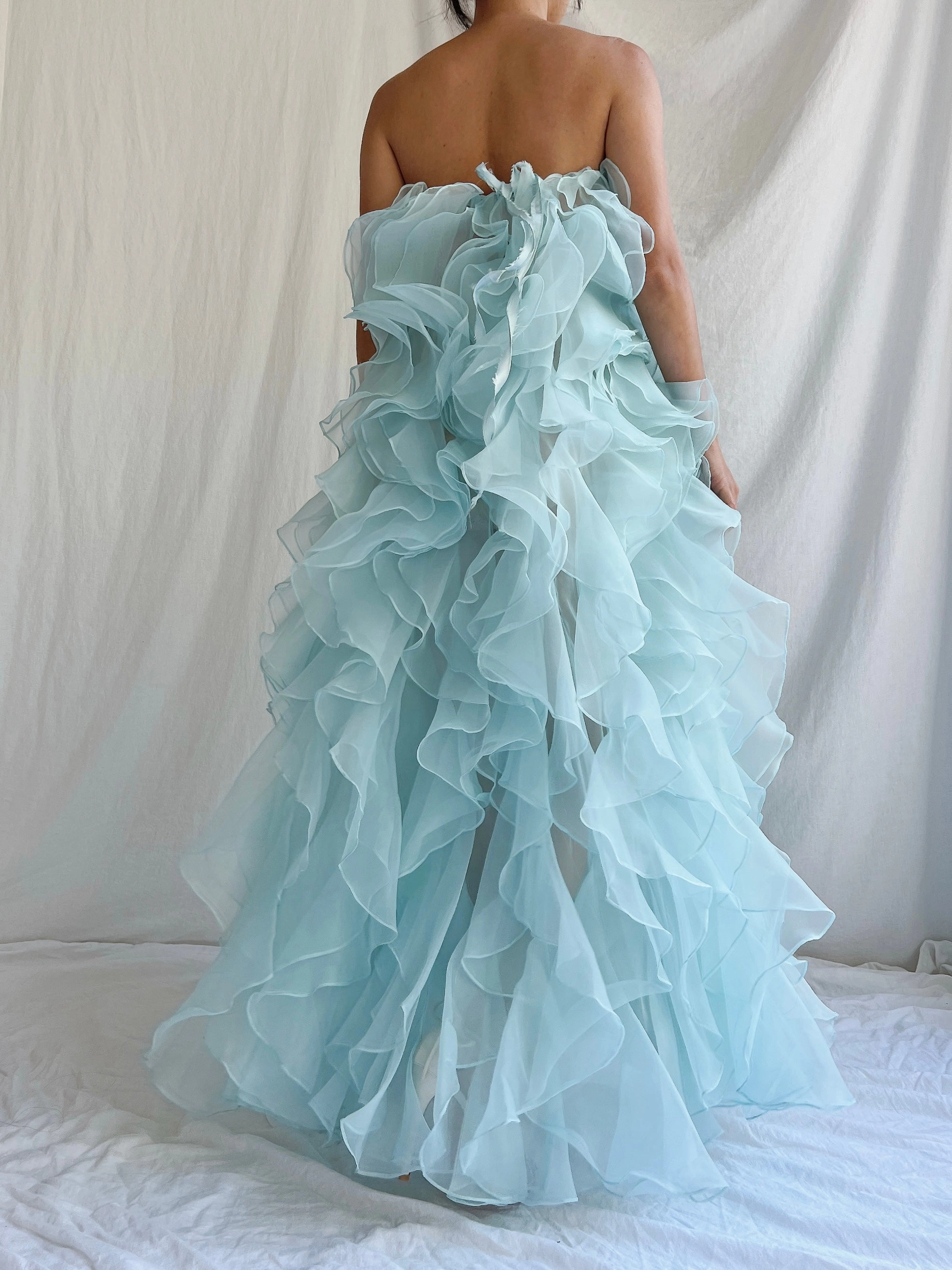 Cyan Ruffle Skirt/Dress - OSFM