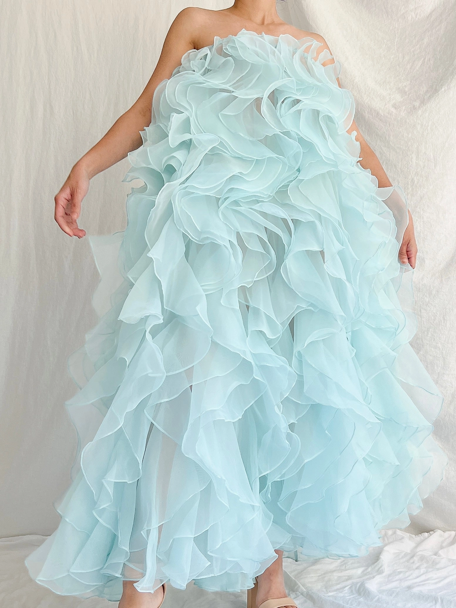 Cyan Ruffle Skirt/Dress - OSFM