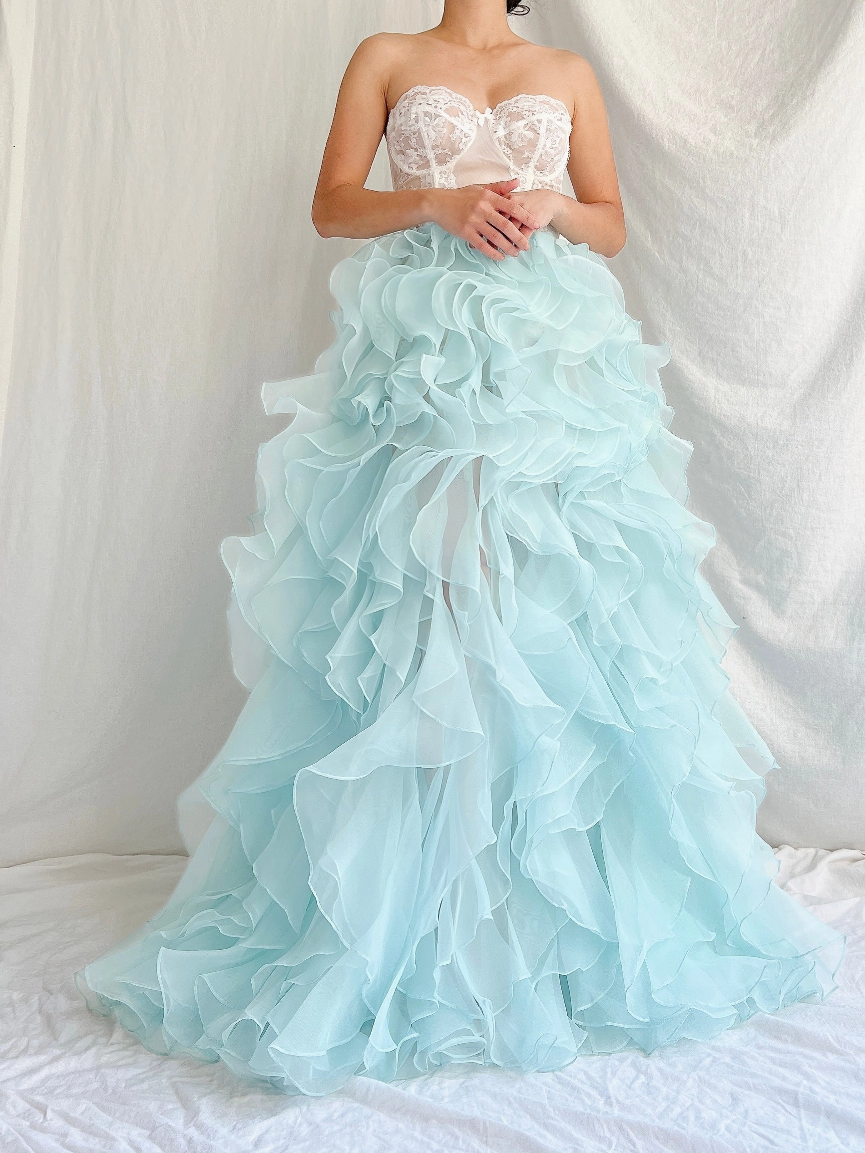 Cyan Ruffle Skirt/Dress - OSFM