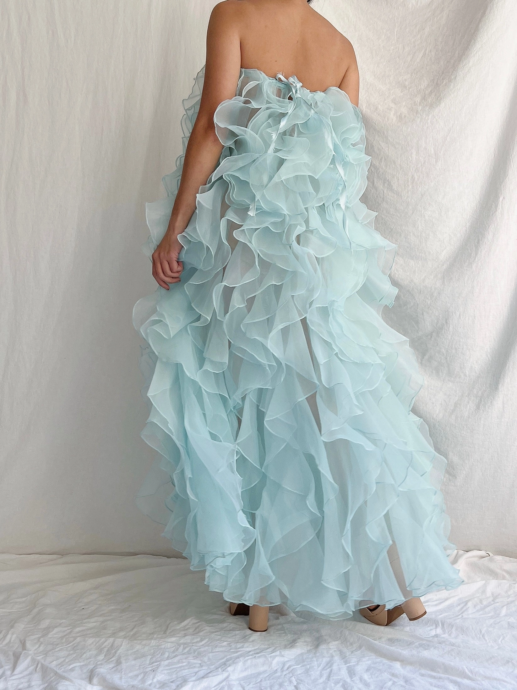 Cyan Ruffle Skirt/Dress - OSFM