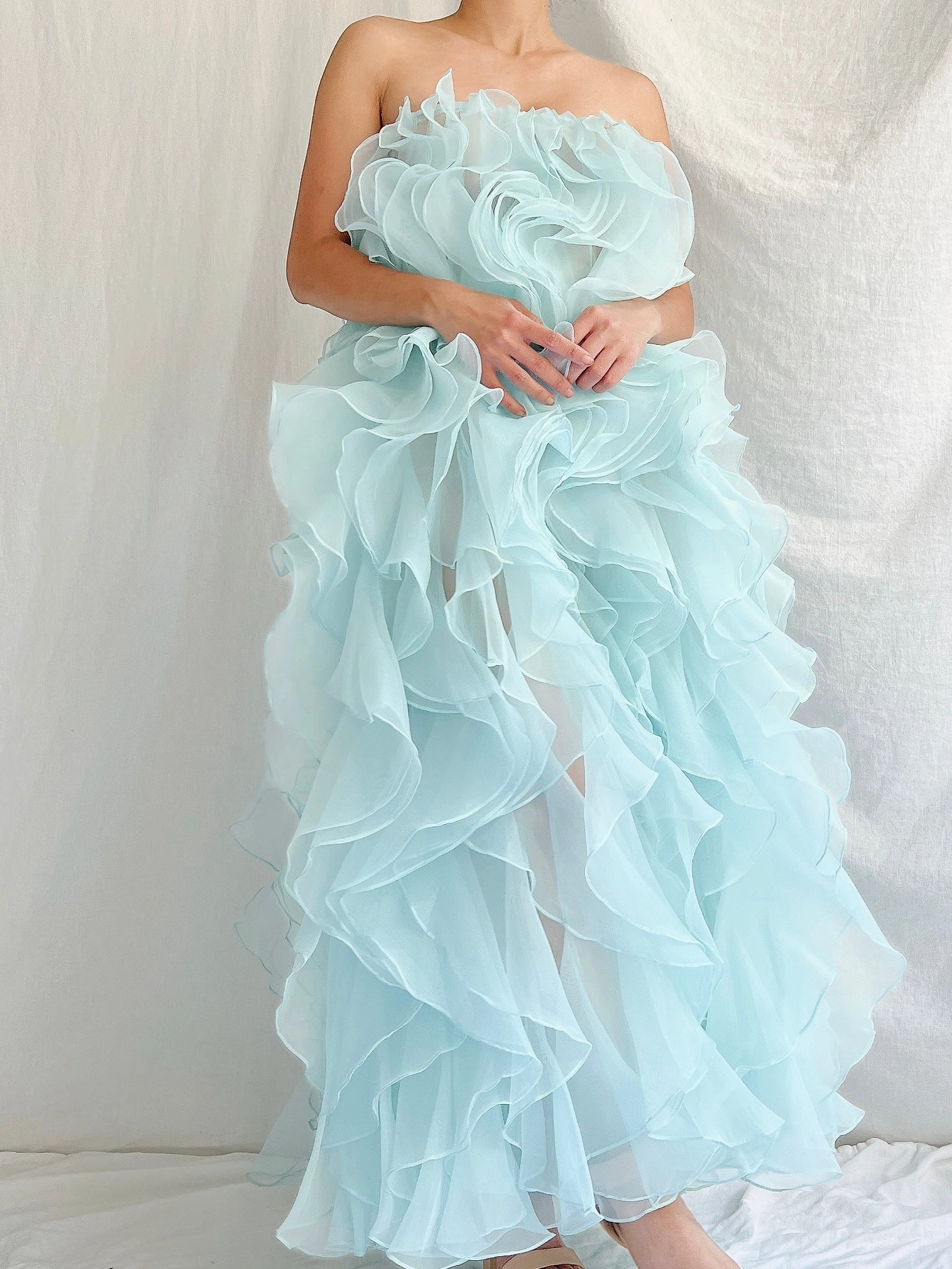 Cyan Ruffle Skirt/Dress - OSFM