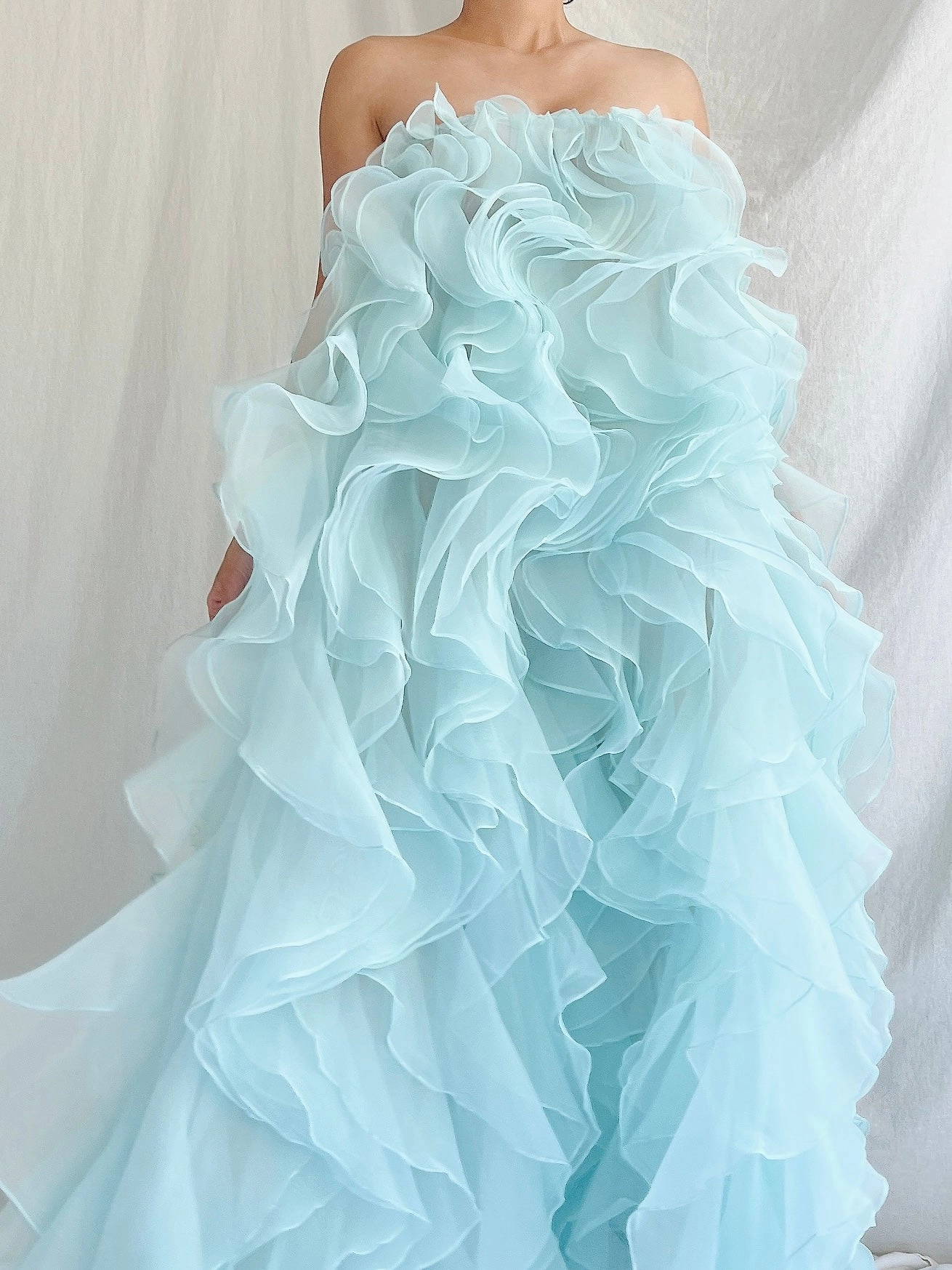 Cyan Ruffle Skirt/Dress - OSFM