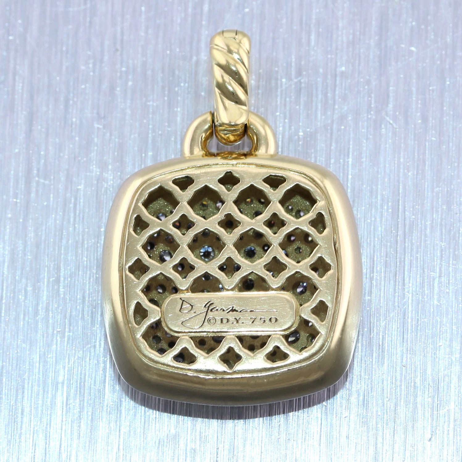 David Yurman 18k Yellow Gold 1.59ctw Pavé Diamonds Albion Pendant