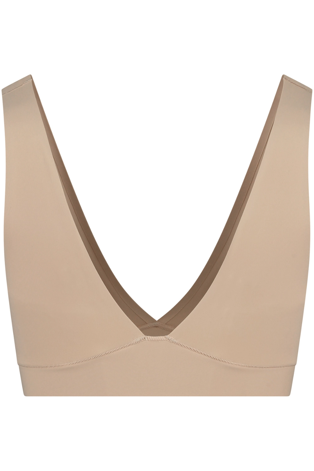 Deep Plunge Bra in Beige