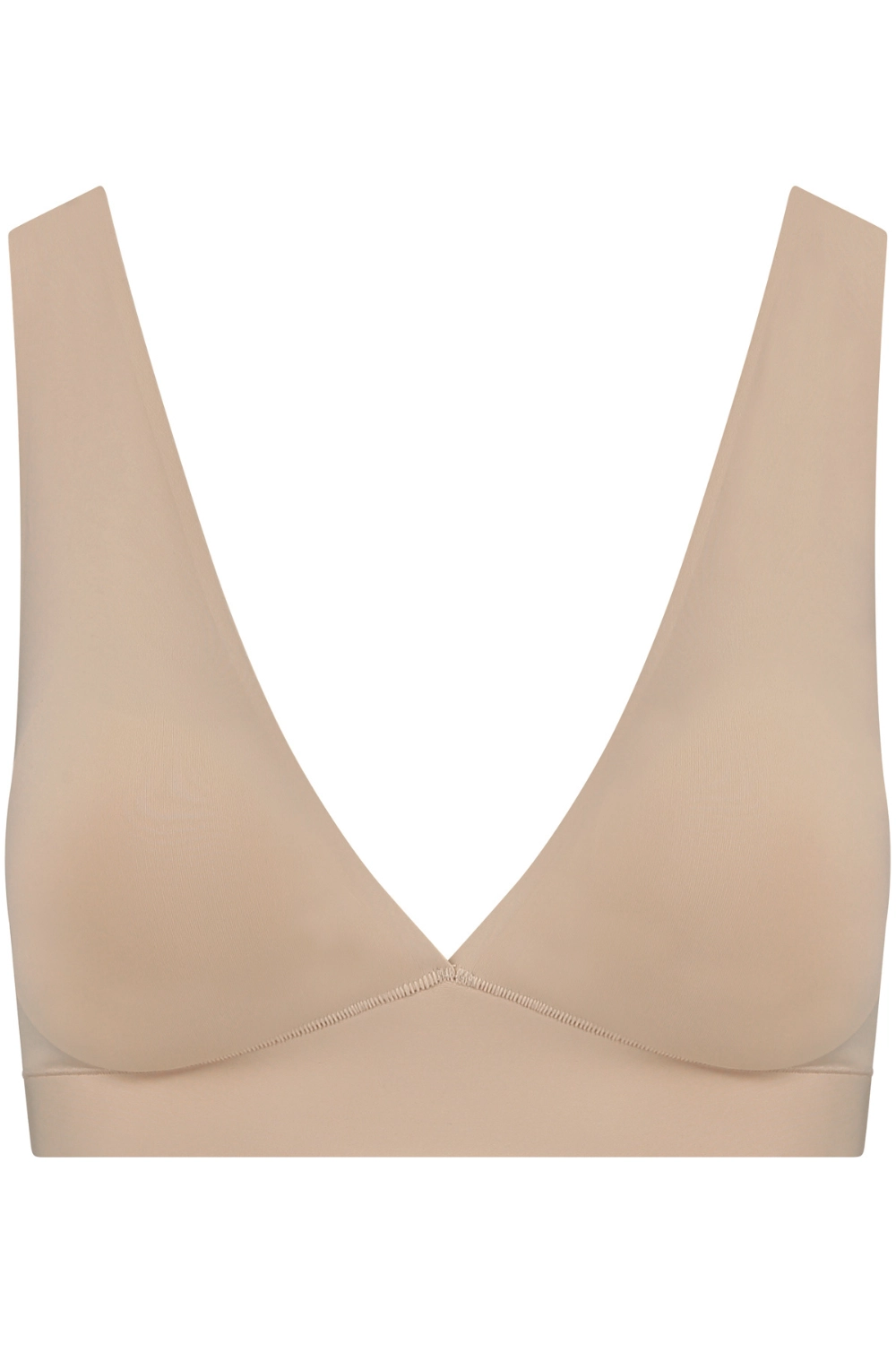 Deep Plunge Bra in Beige
