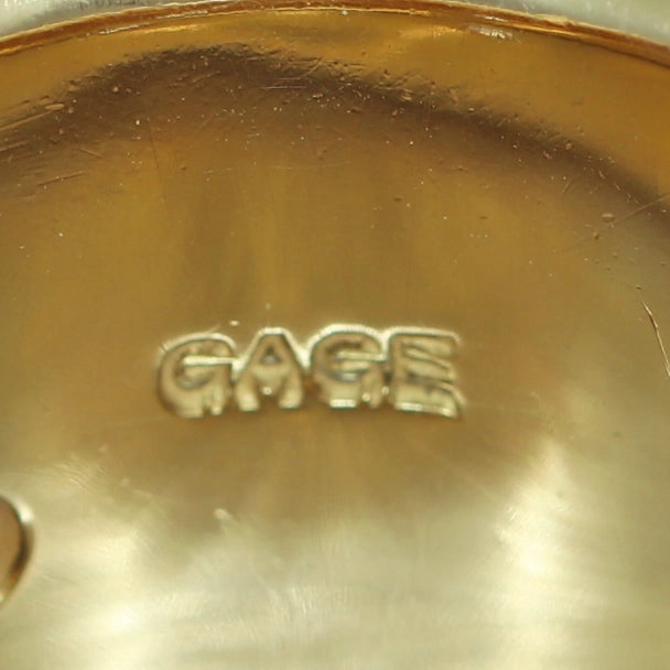 Elizabeth Gage 18k Yellow Gold Templar Collection Diamond Vine Leaf Ring
