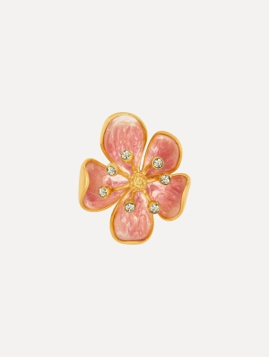 Enamel Cherry Blossom Brooch