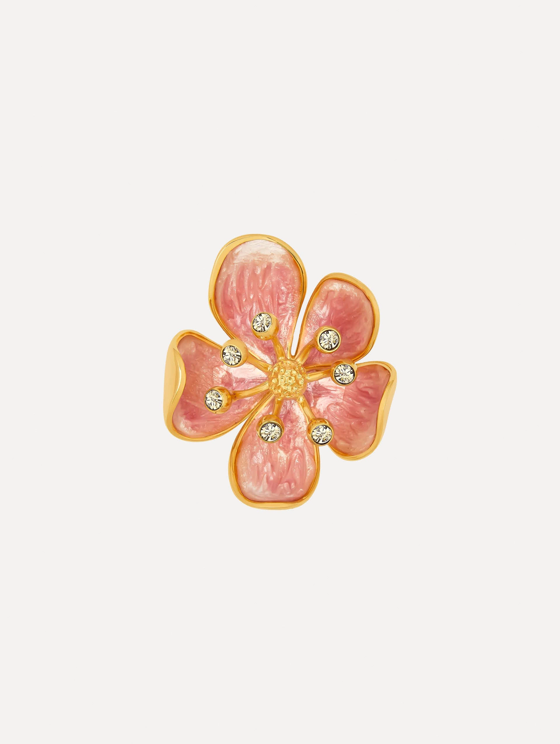 Enamel Cherry Blossom Brooch