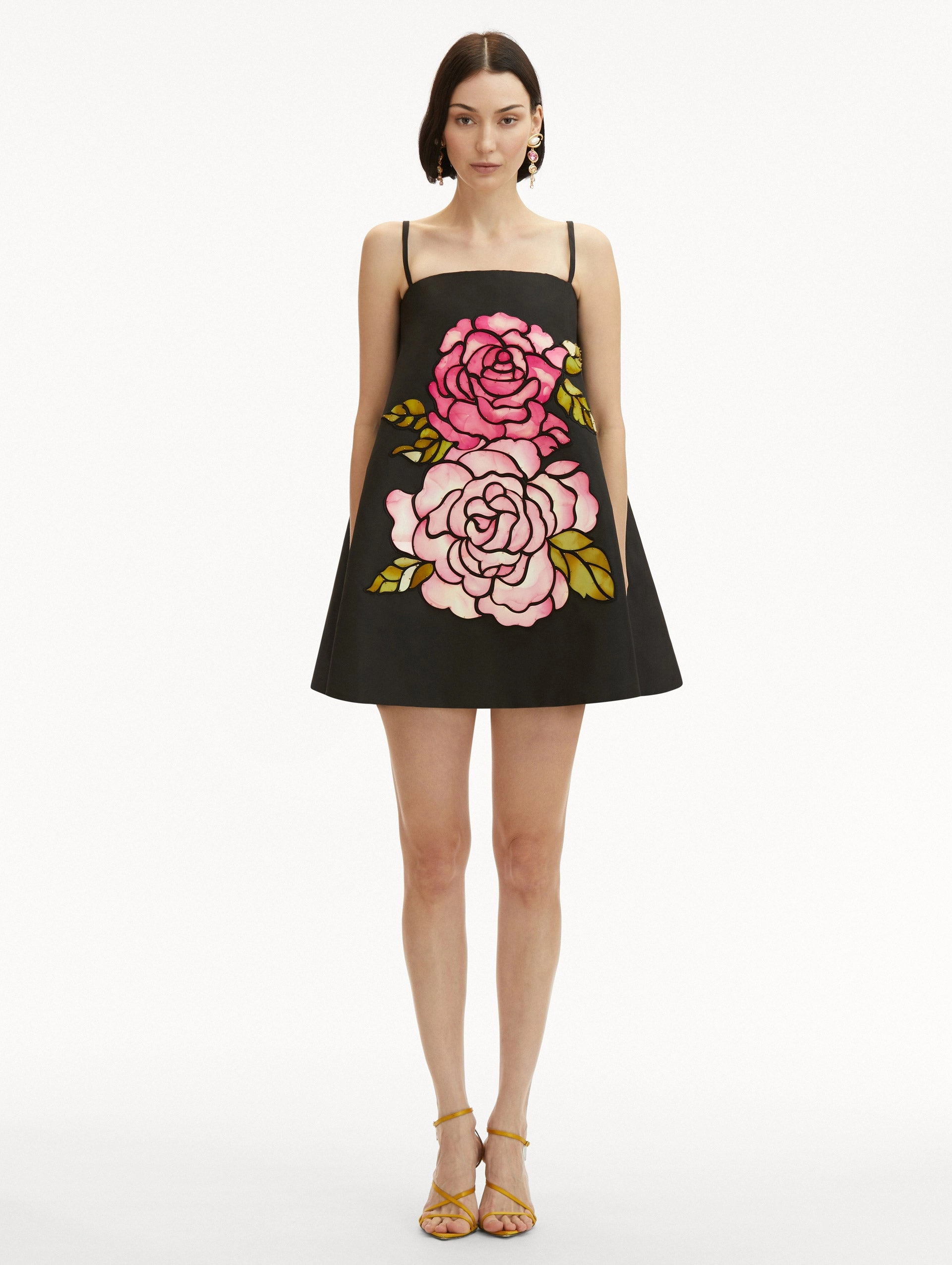 English Rose Mosaic Trapeze Dress