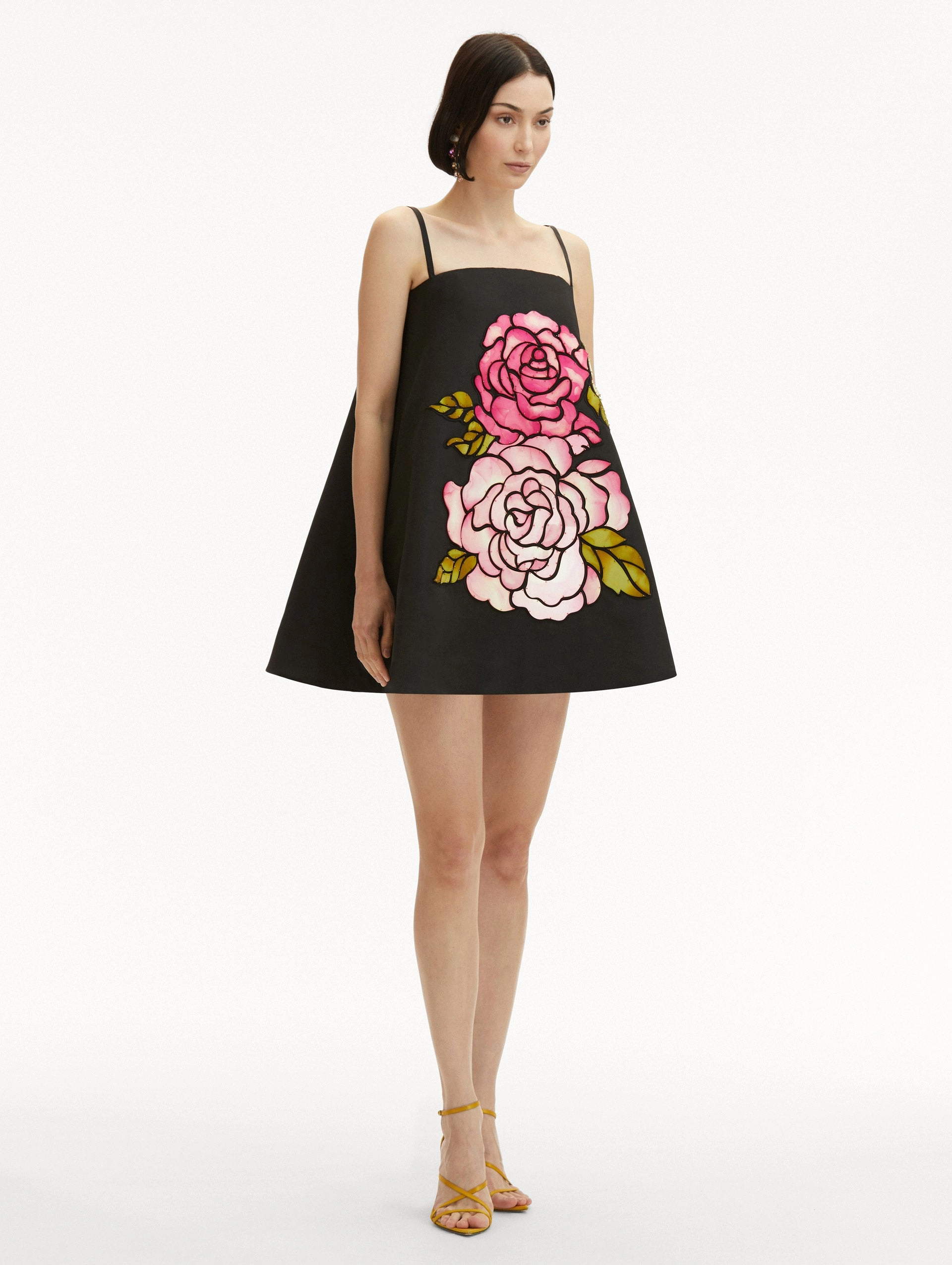 English Rose Mosaic Trapeze Dress
