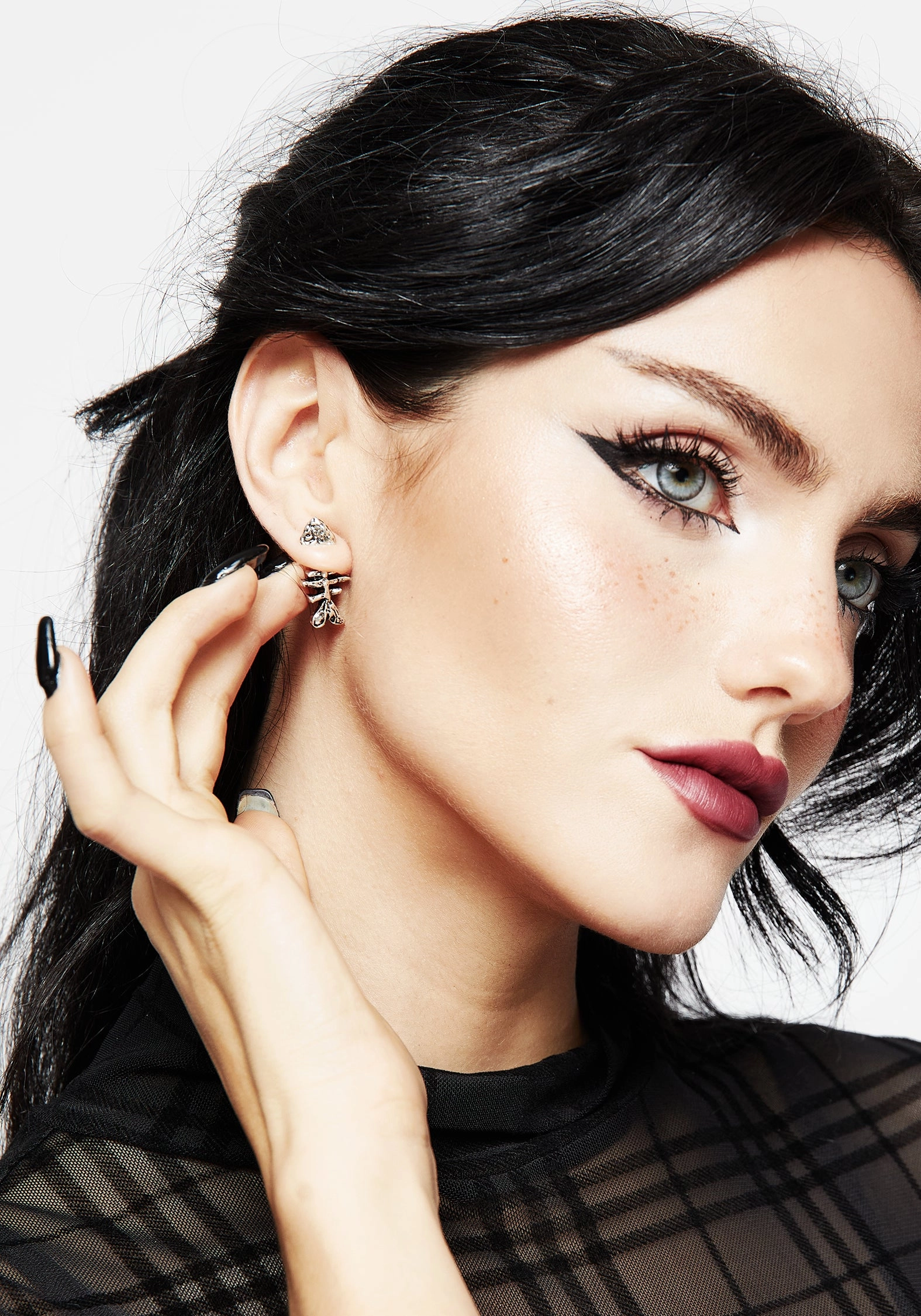 Fishbone Stud Earrings