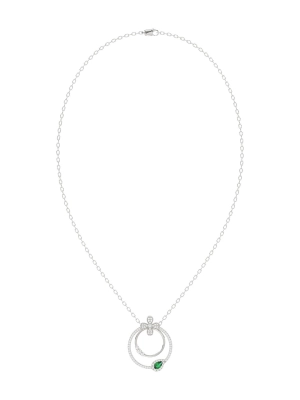 Floral White Gold Pendant Necklace