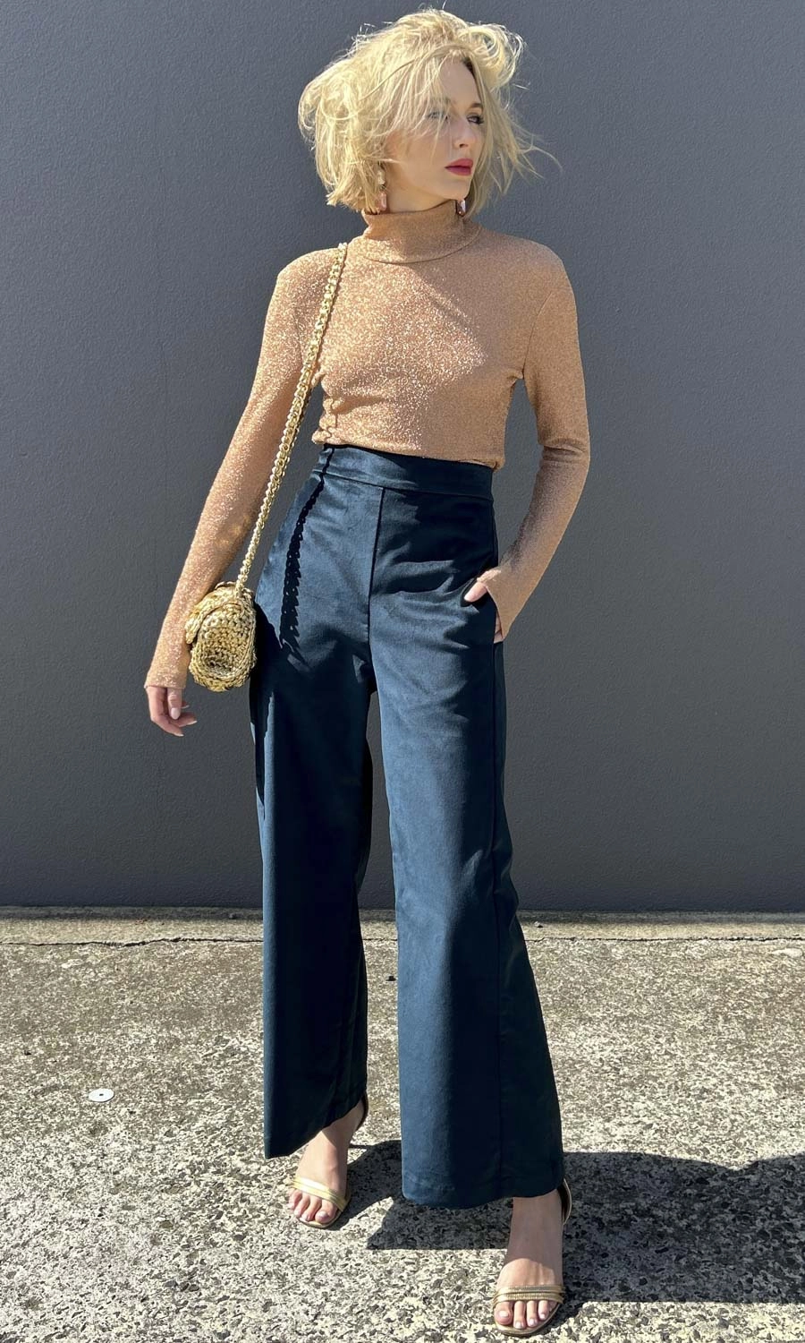 hoss Tribeca Velvet Trouser - Petrol