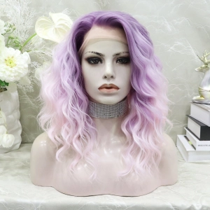 IMstyle Harper ombre Purple short wave Bob hairstyle cool for Summer lace 13*2 Front wig