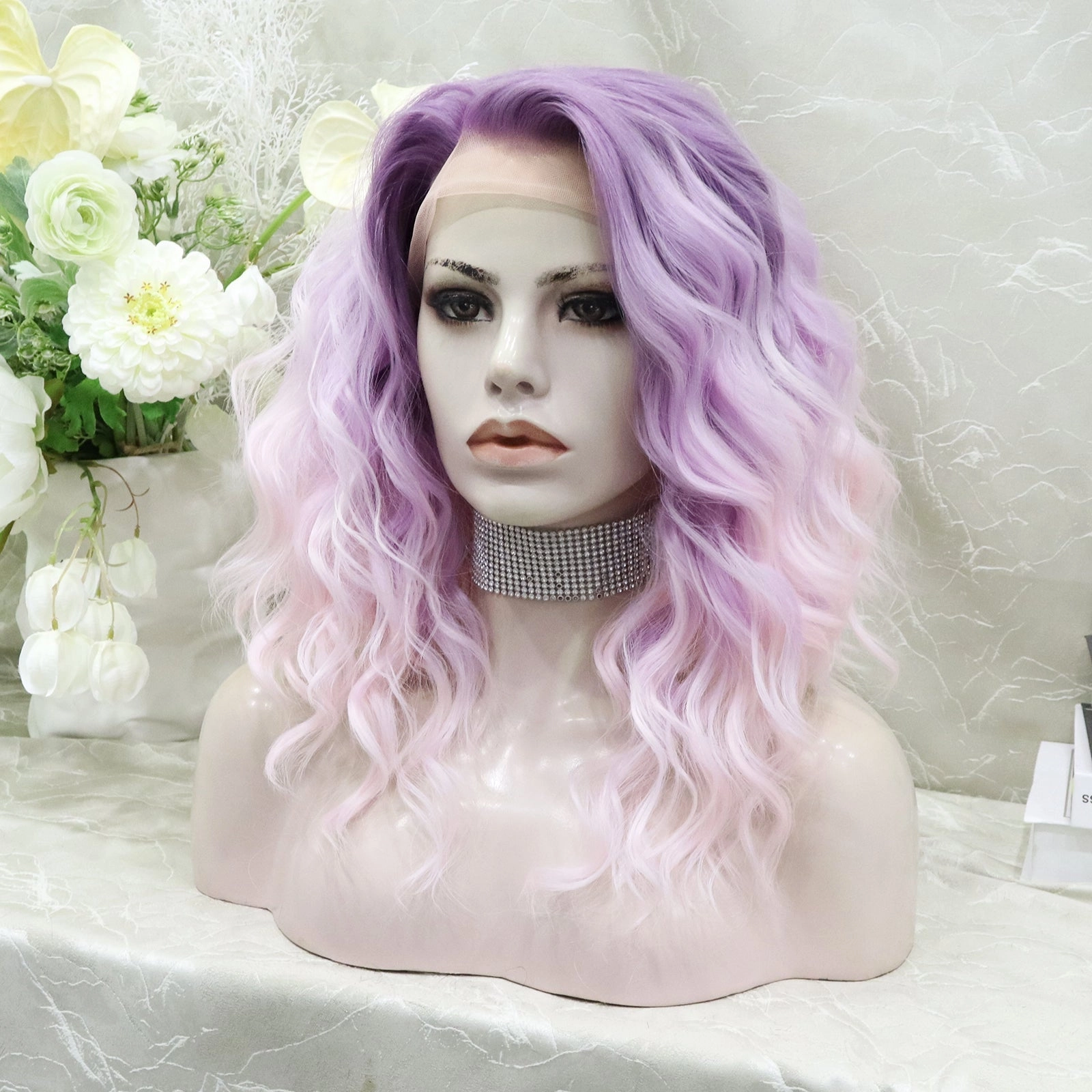 IMstyle Harper ombre Purple short wave Bob hairstyle cool for Summer lace 13*2 Front wig