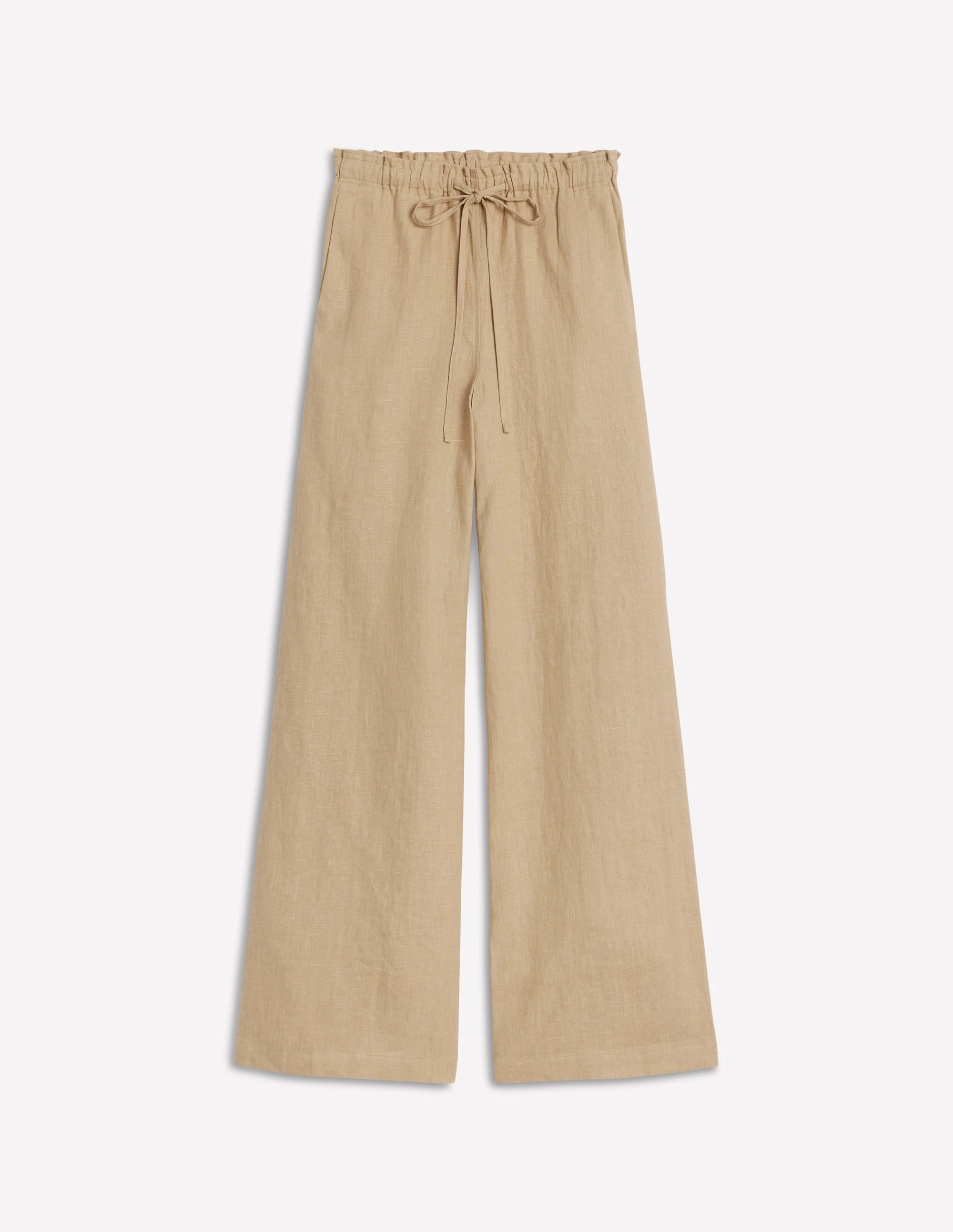 Islington Linen Trousers-Oatmeal
