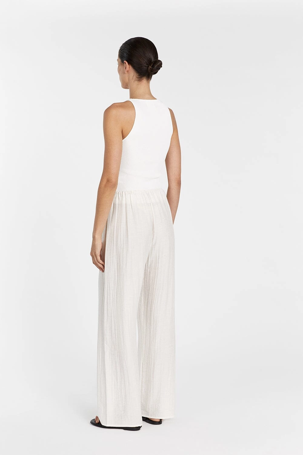 JOLIE CREAM MARLE DRAWSTRING PANT