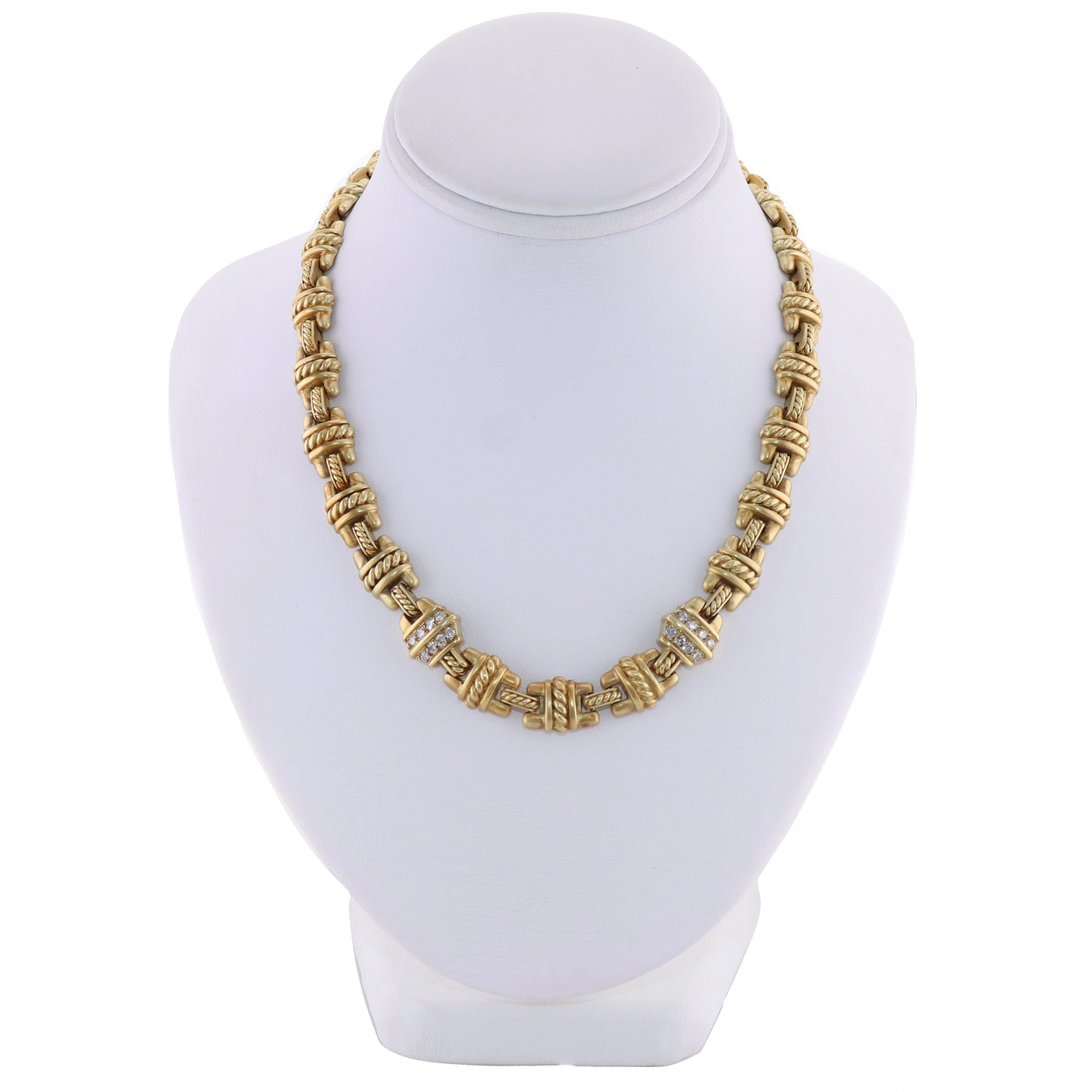 Judith Ripka 18k Yellow Gold 0.80ctw Diamond Choker 15" Necklace